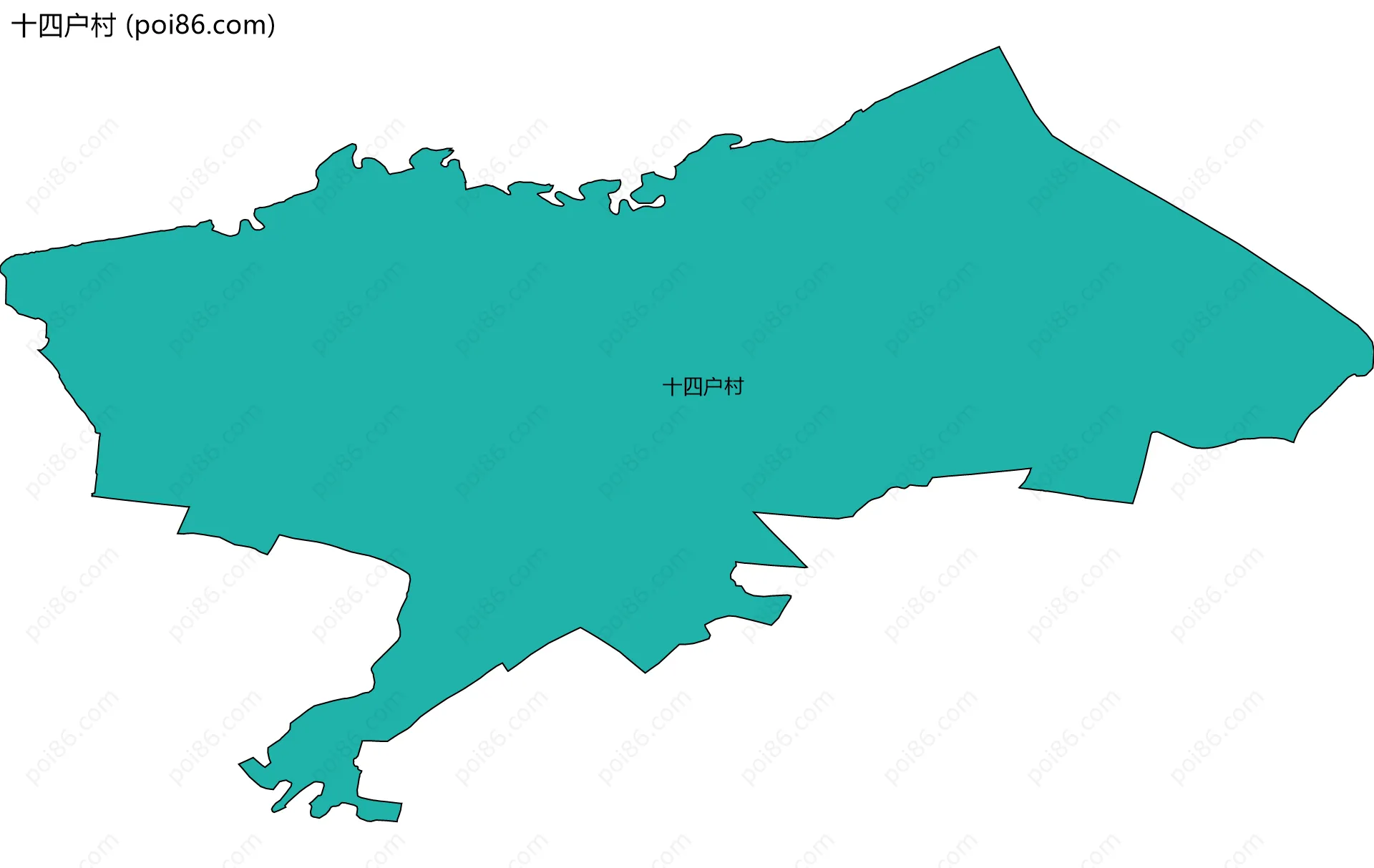 十四户村边界地图