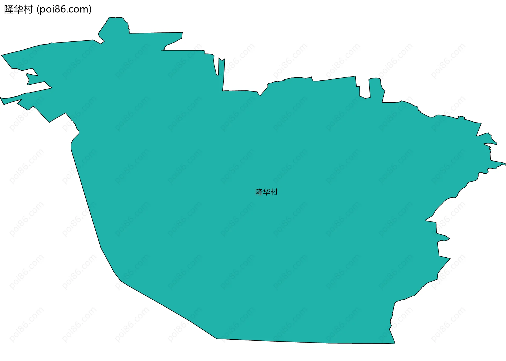 隆华村边界地图