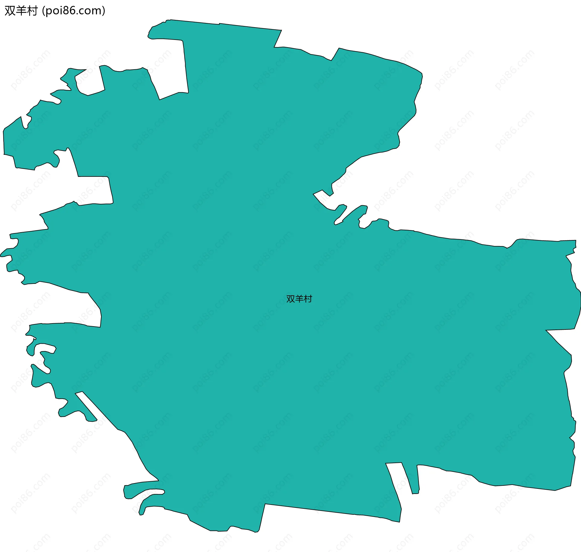 双羊村边界地图