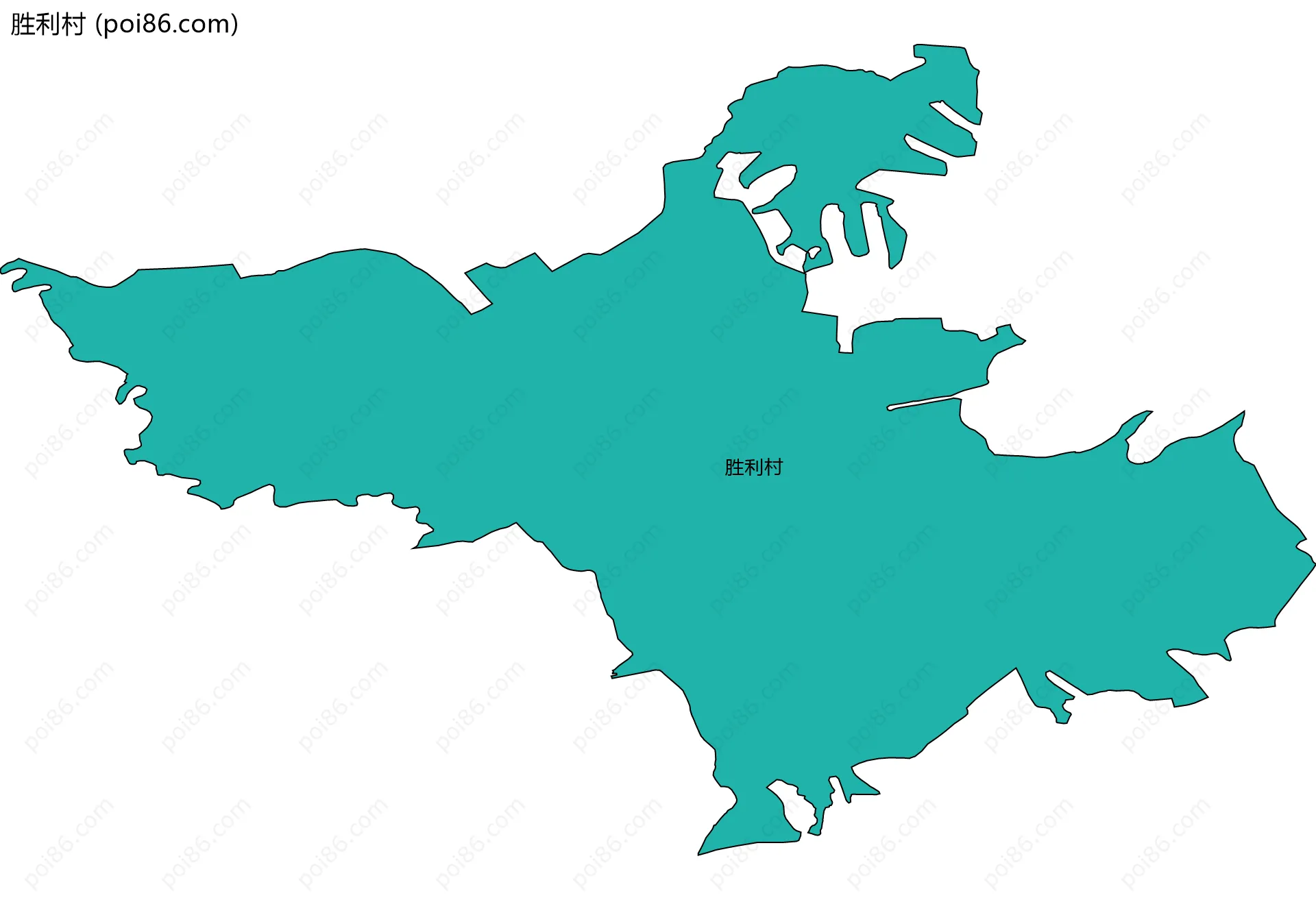 胜利村边界地图