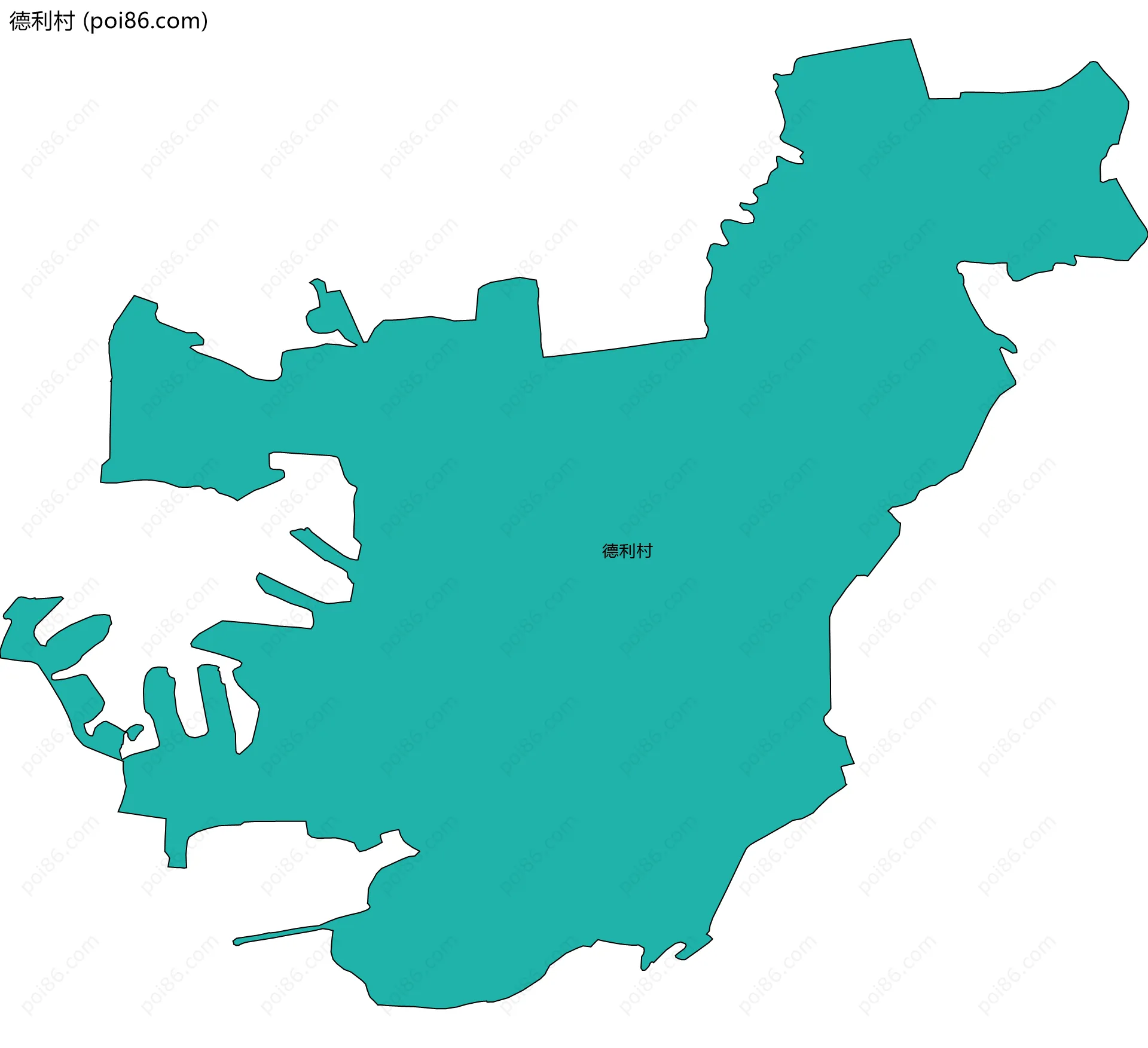 德利村边界地图