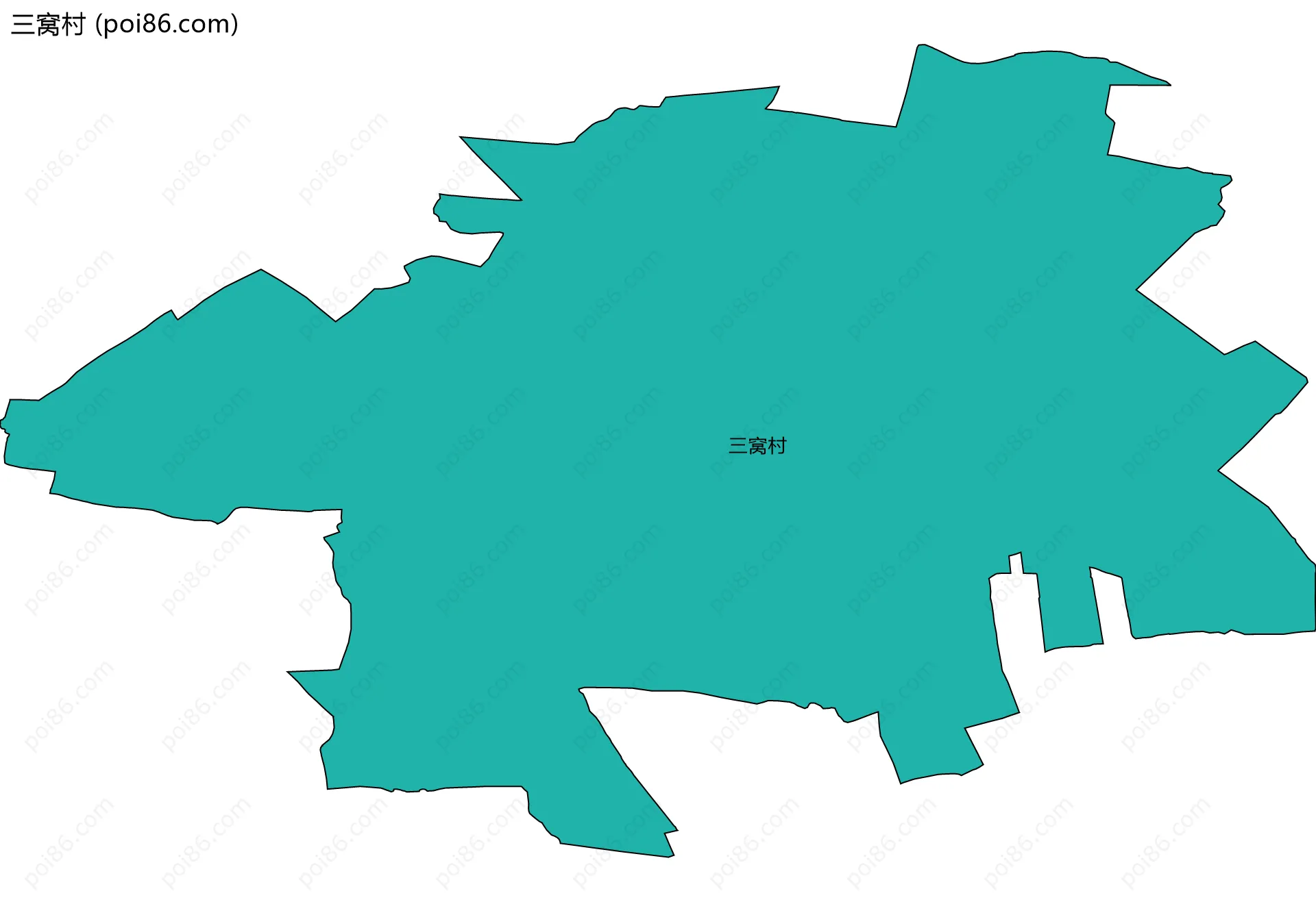 三窝村边界地图