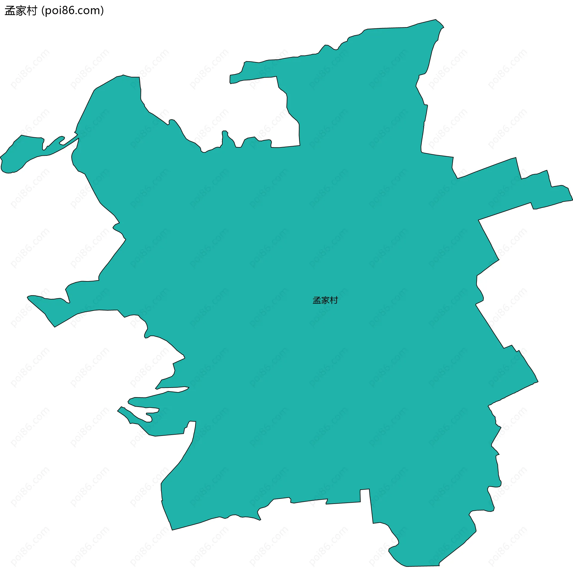 孟家村边界地图