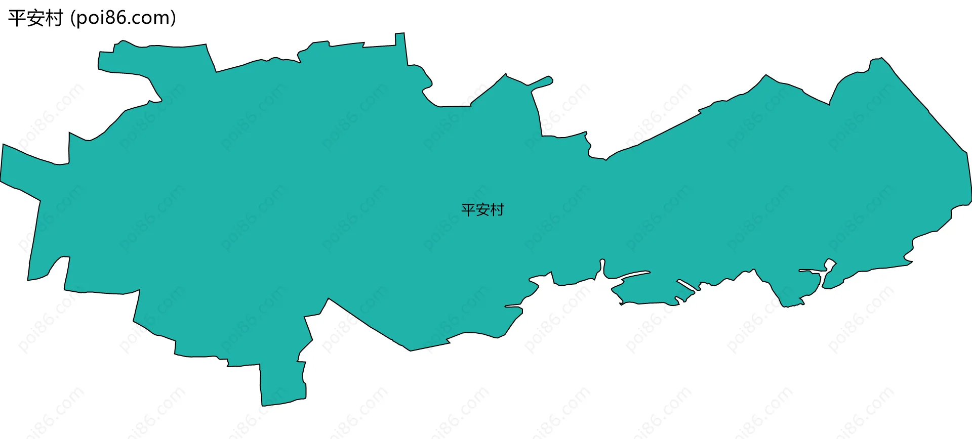 平安村边界地图