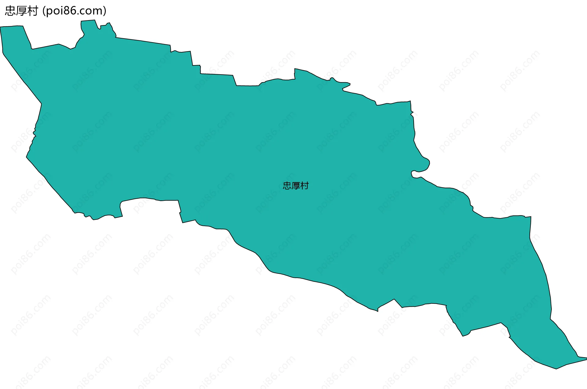 忠厚村边界地图