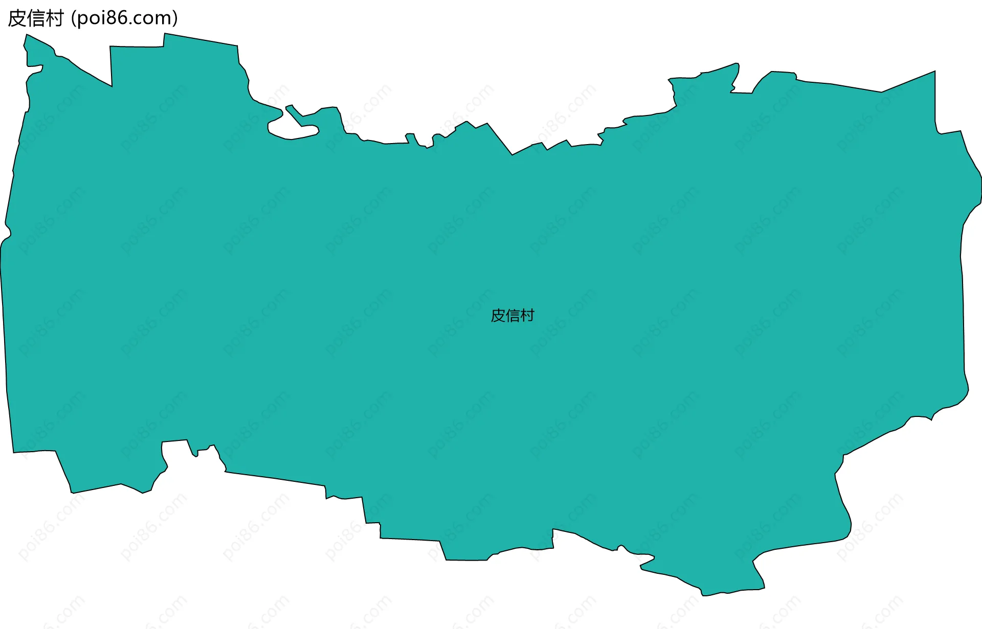 皮信村边界地图