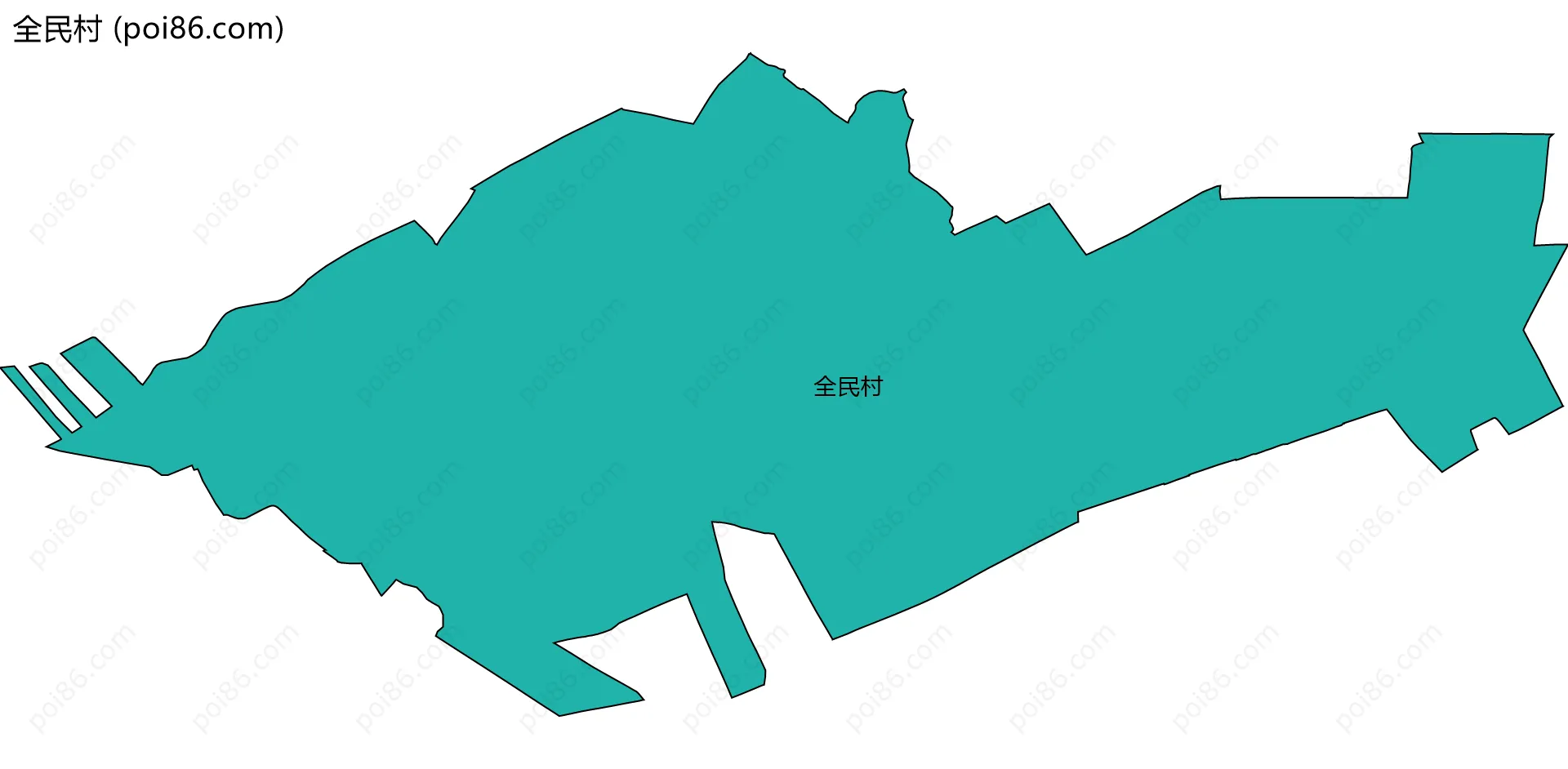 全民村边界地图