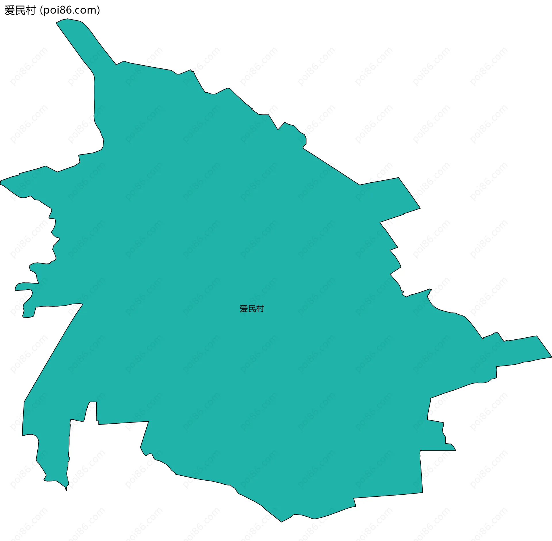 爱民村边界地图