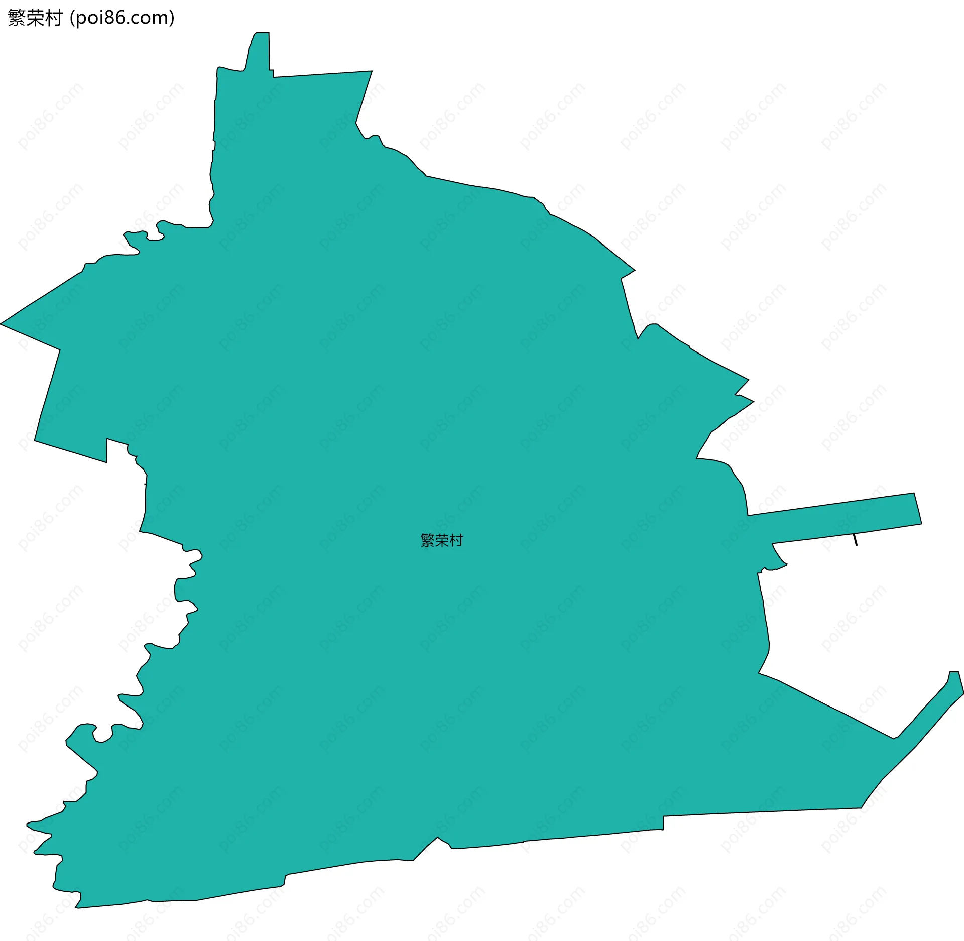 繁荣村边界地图