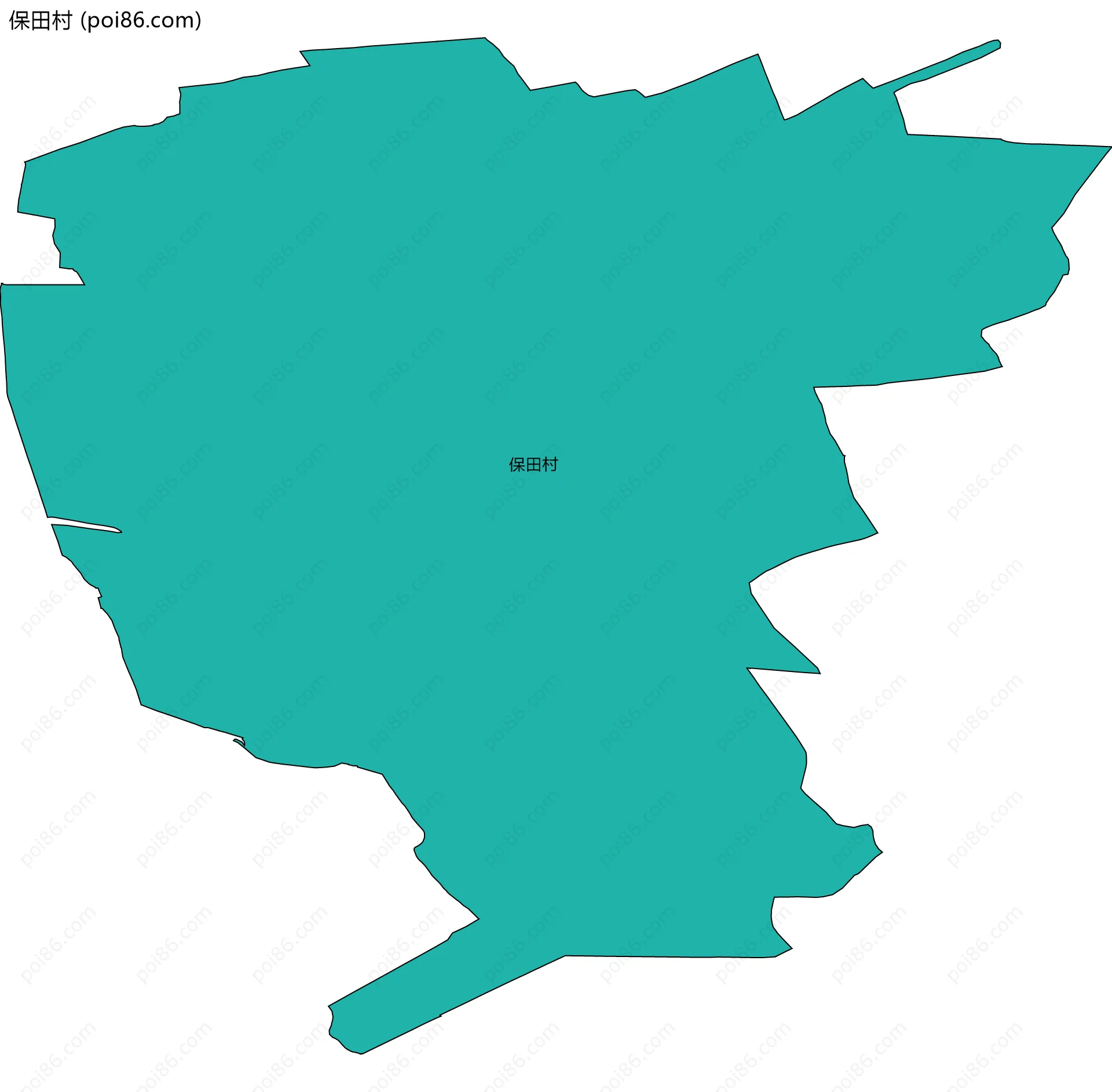 保田村边界地图