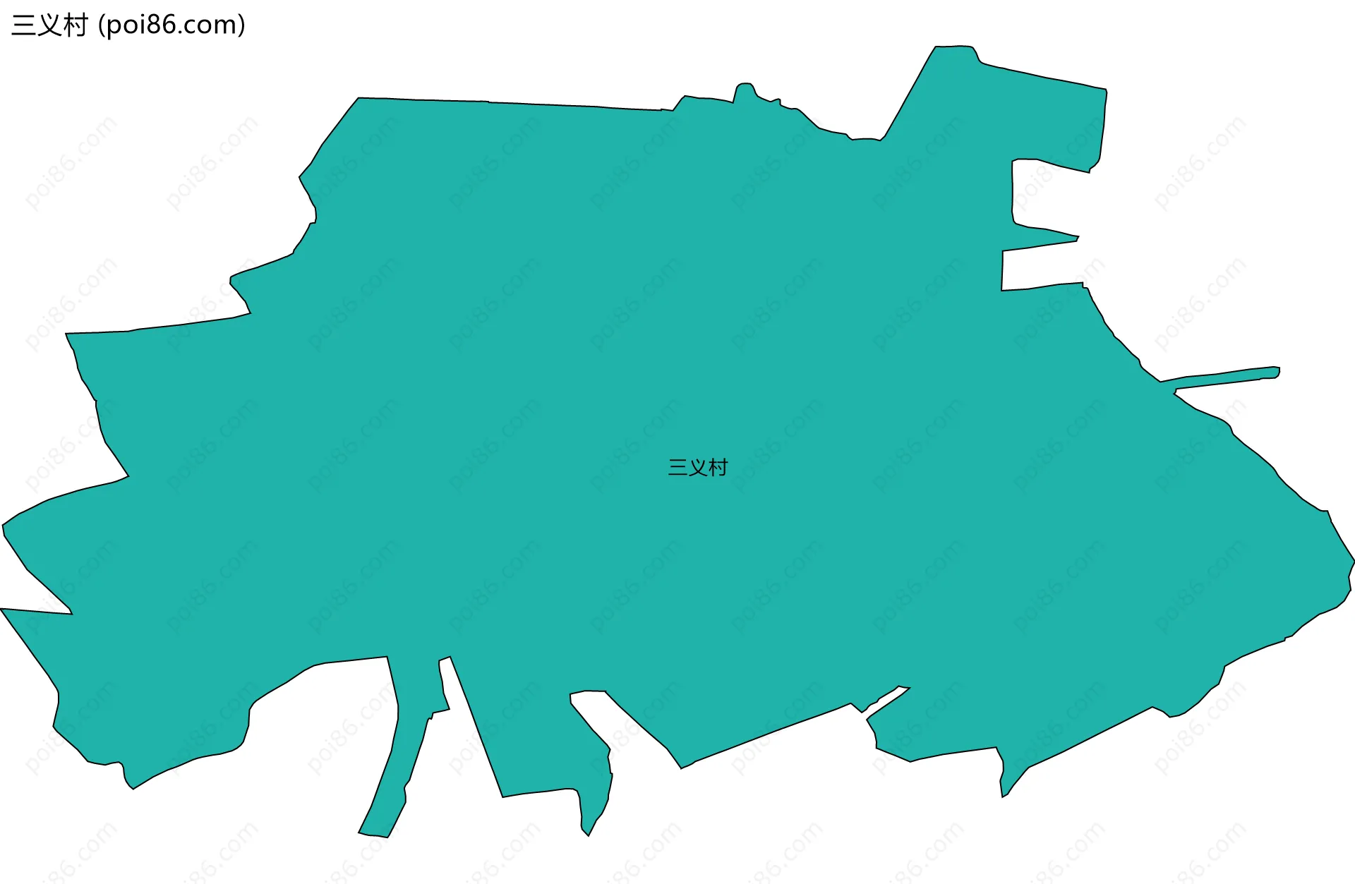 三义村边界地图