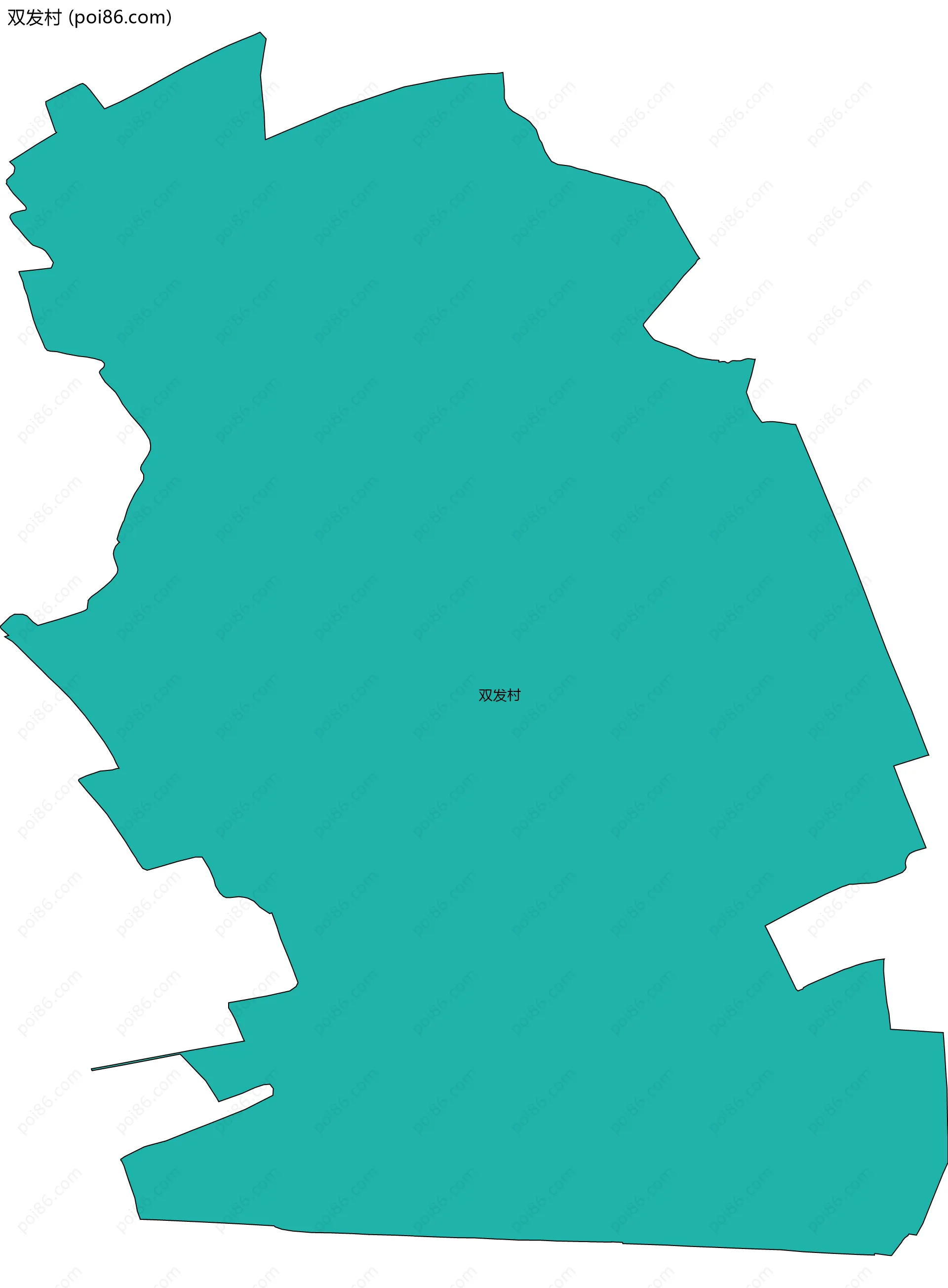 双发村边界地图
