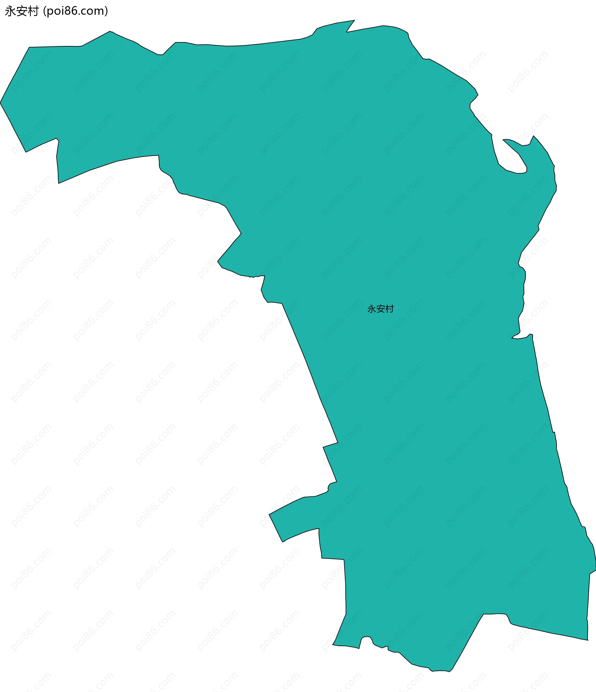 永安村边界地图