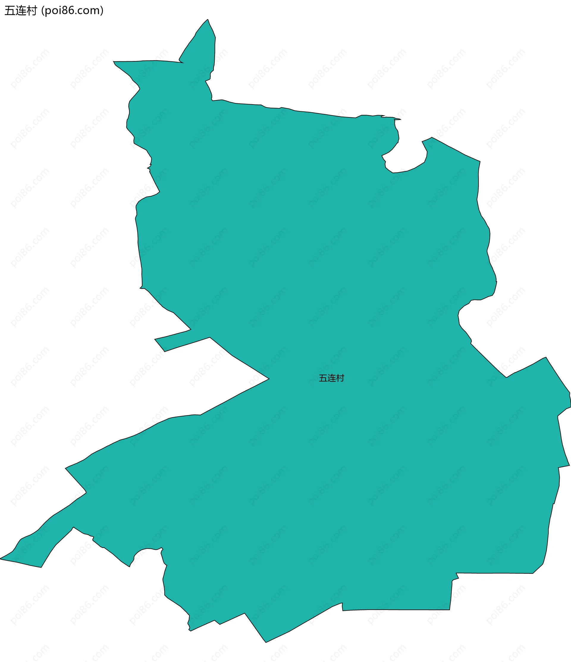 五连村边界地图