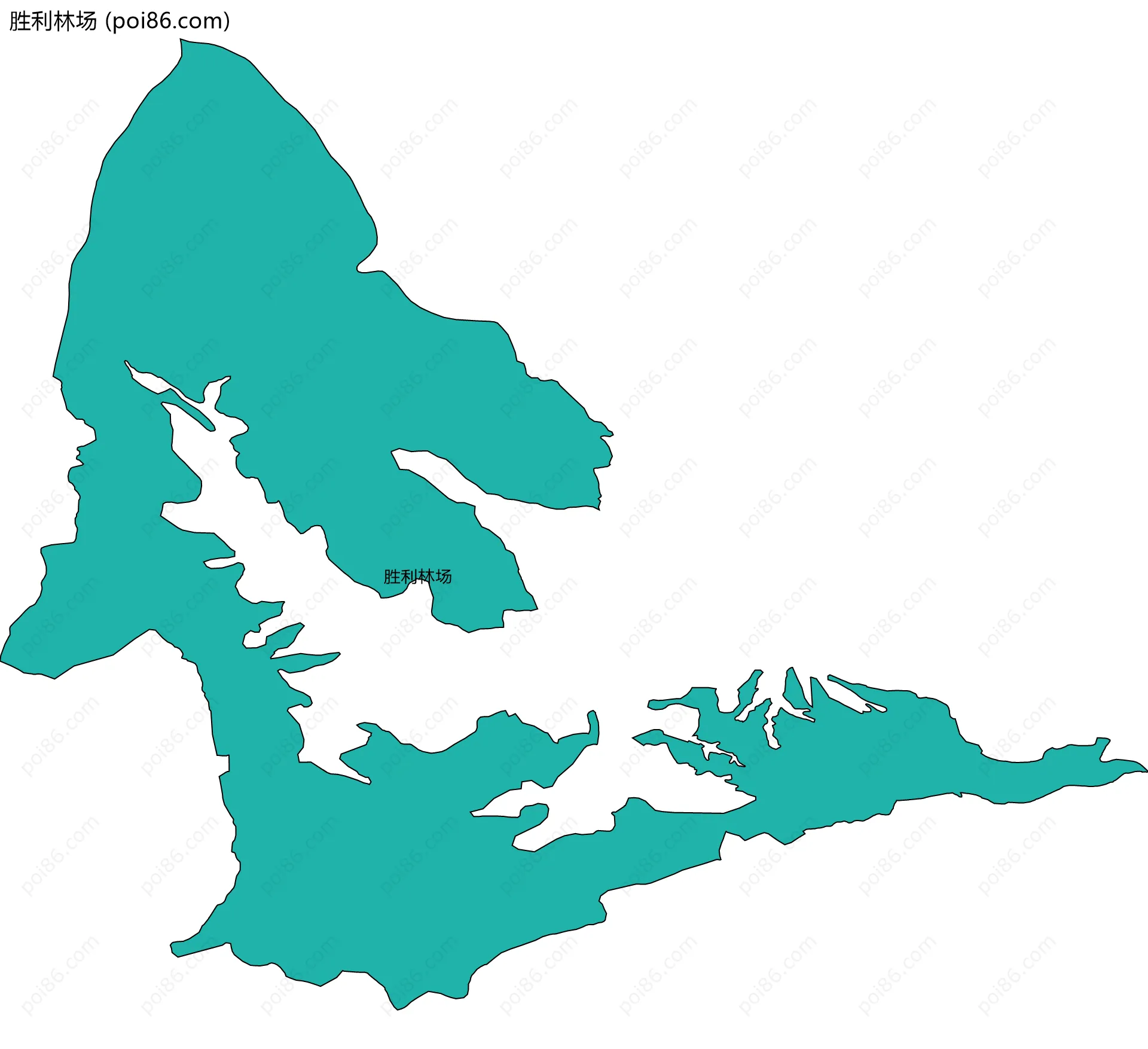 胜利林场边界地图