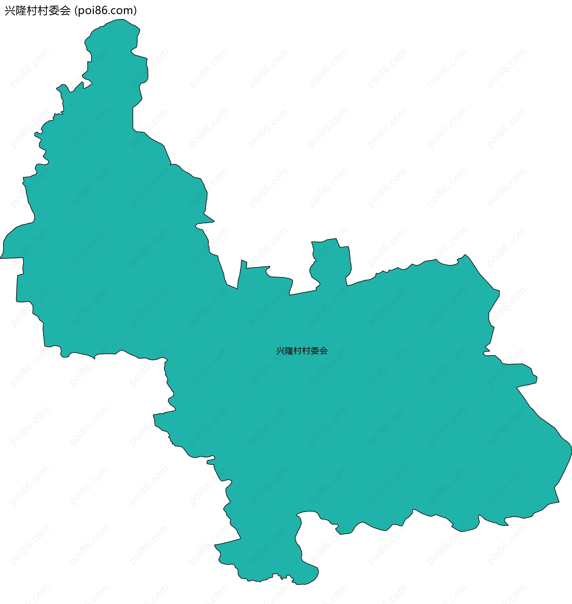 兴隆村村委会边界地图