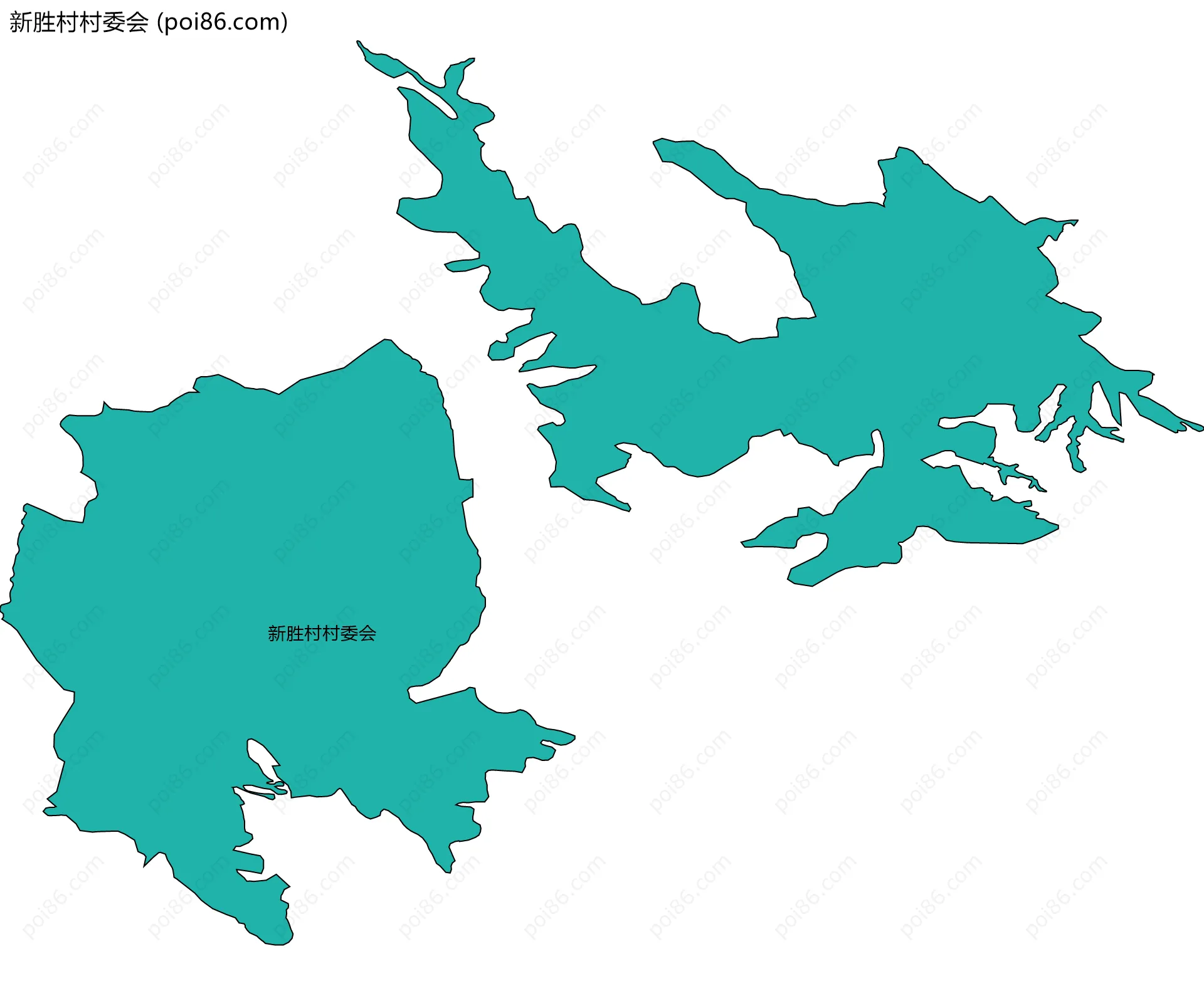 新胜村村委会边界地图