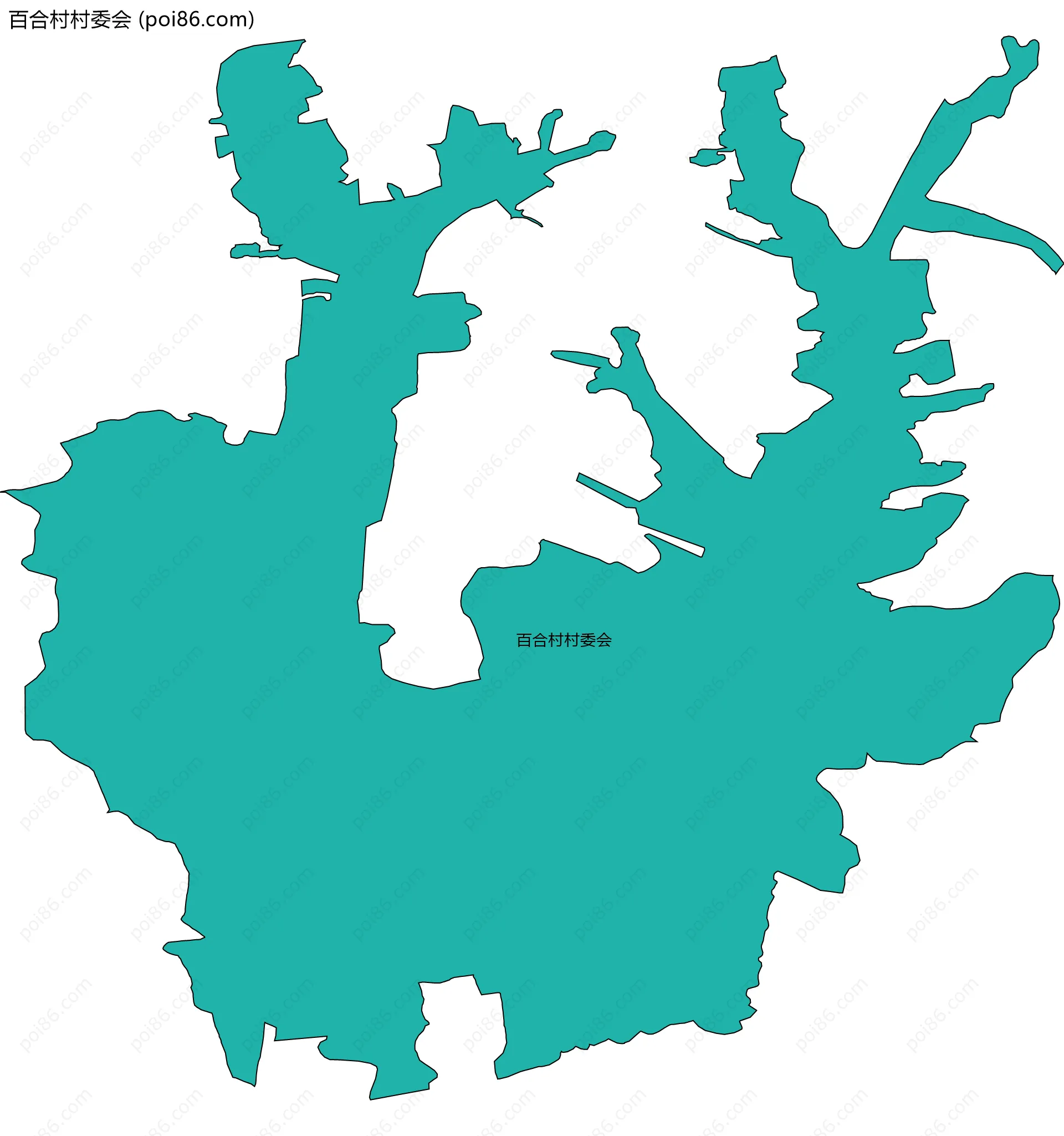 百合村村委会边界地图