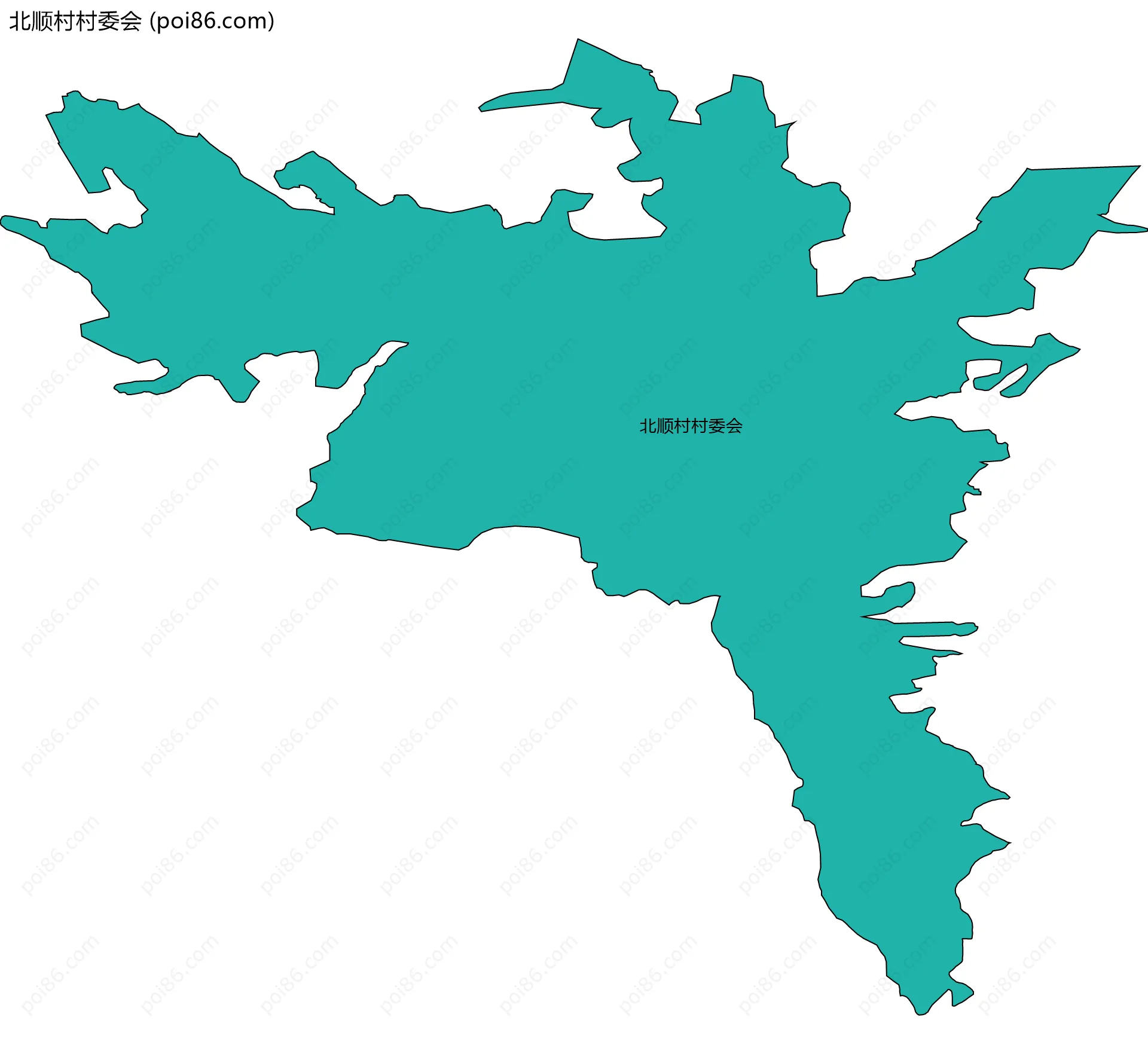北顺村村委会边界地图