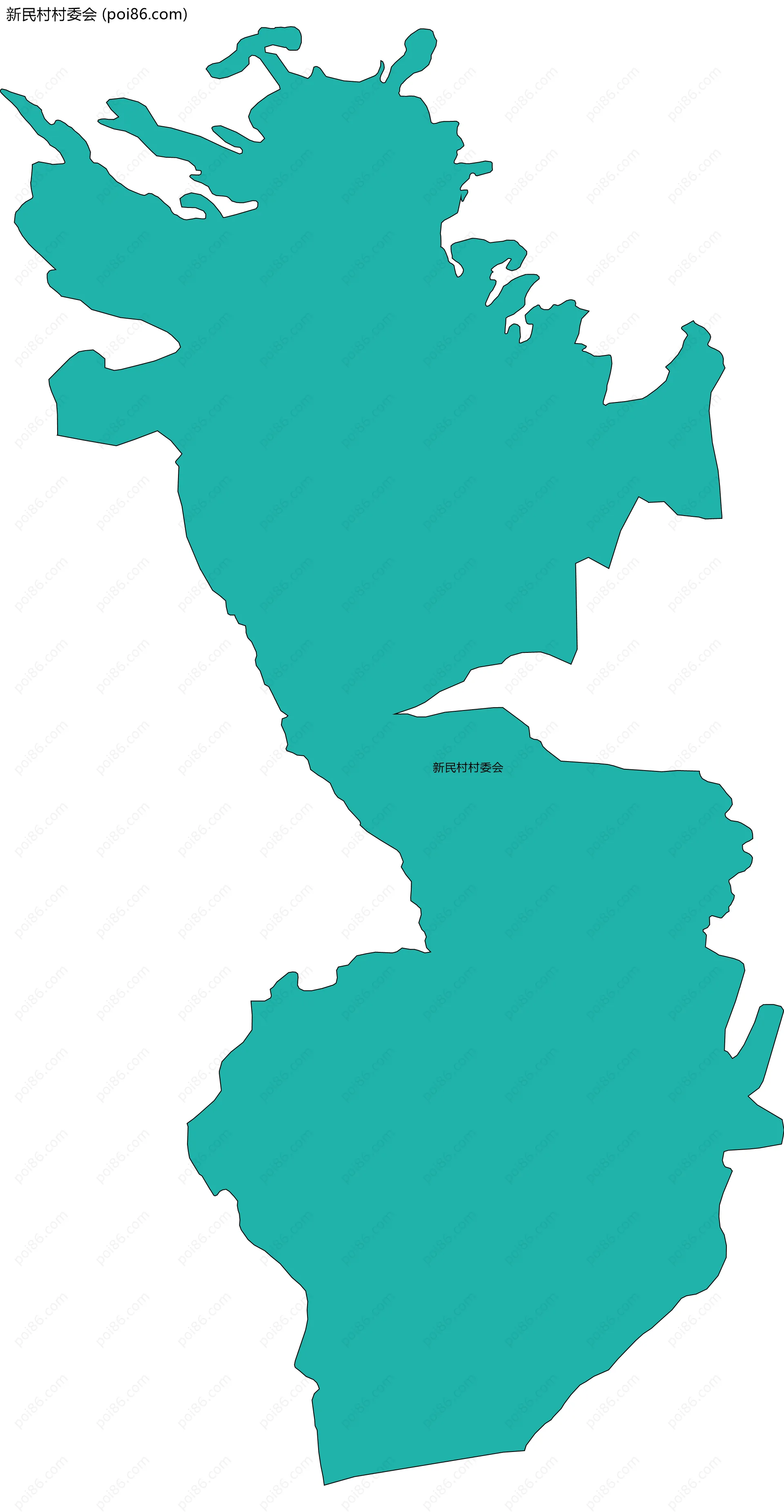 新民村村委会边界地图