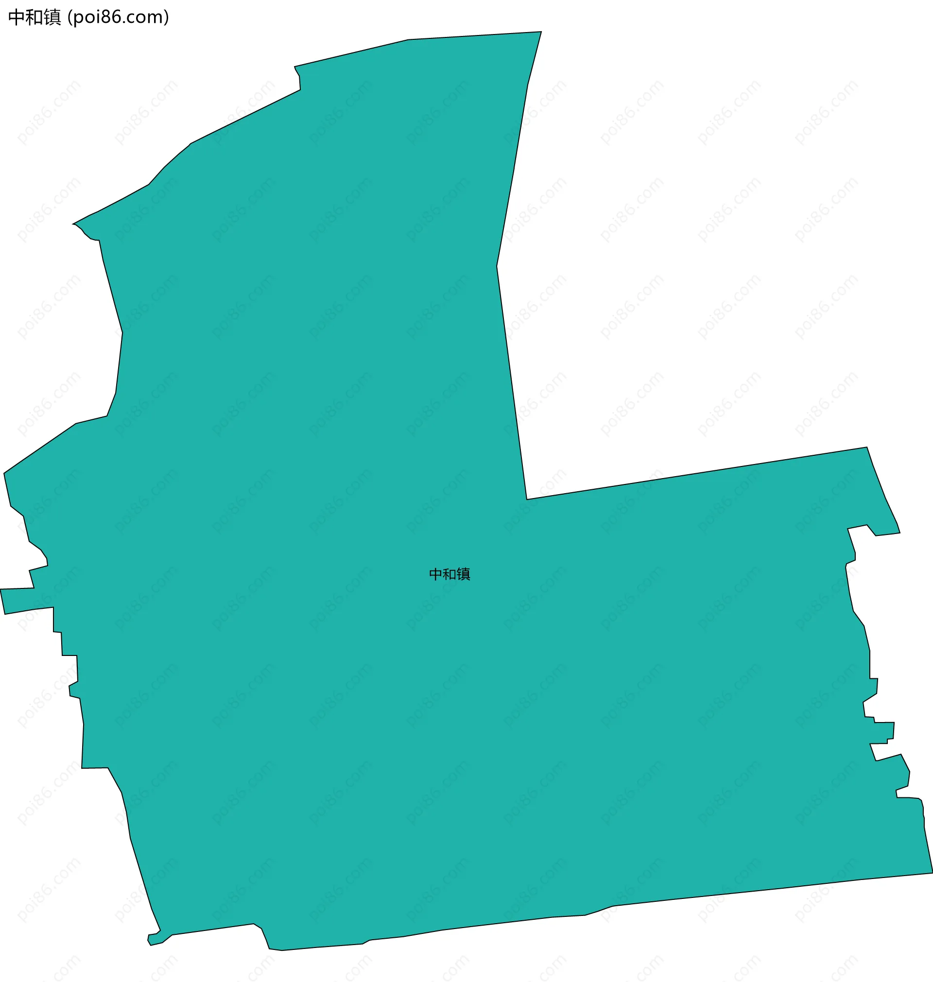 中和镇边界地图