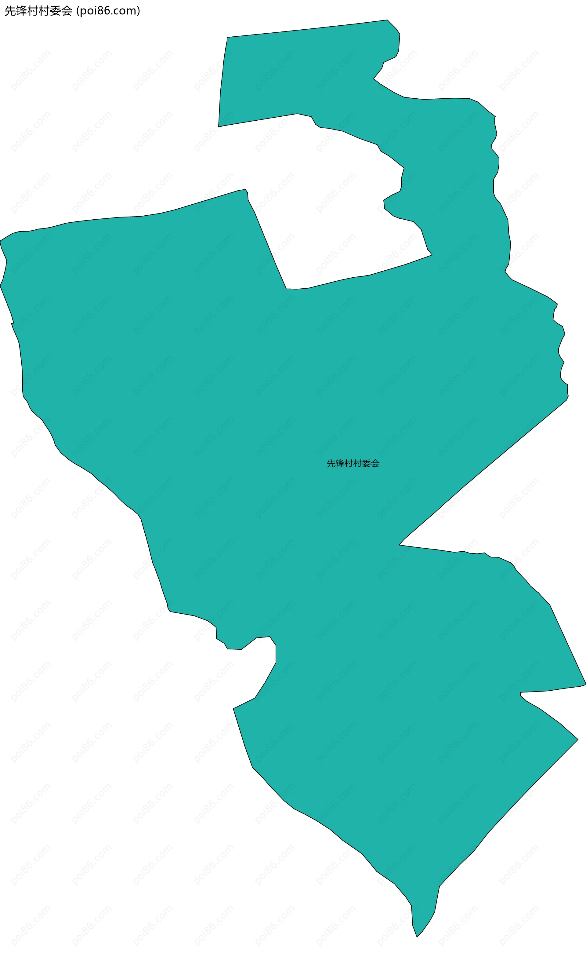 先锋村村委会边界地图