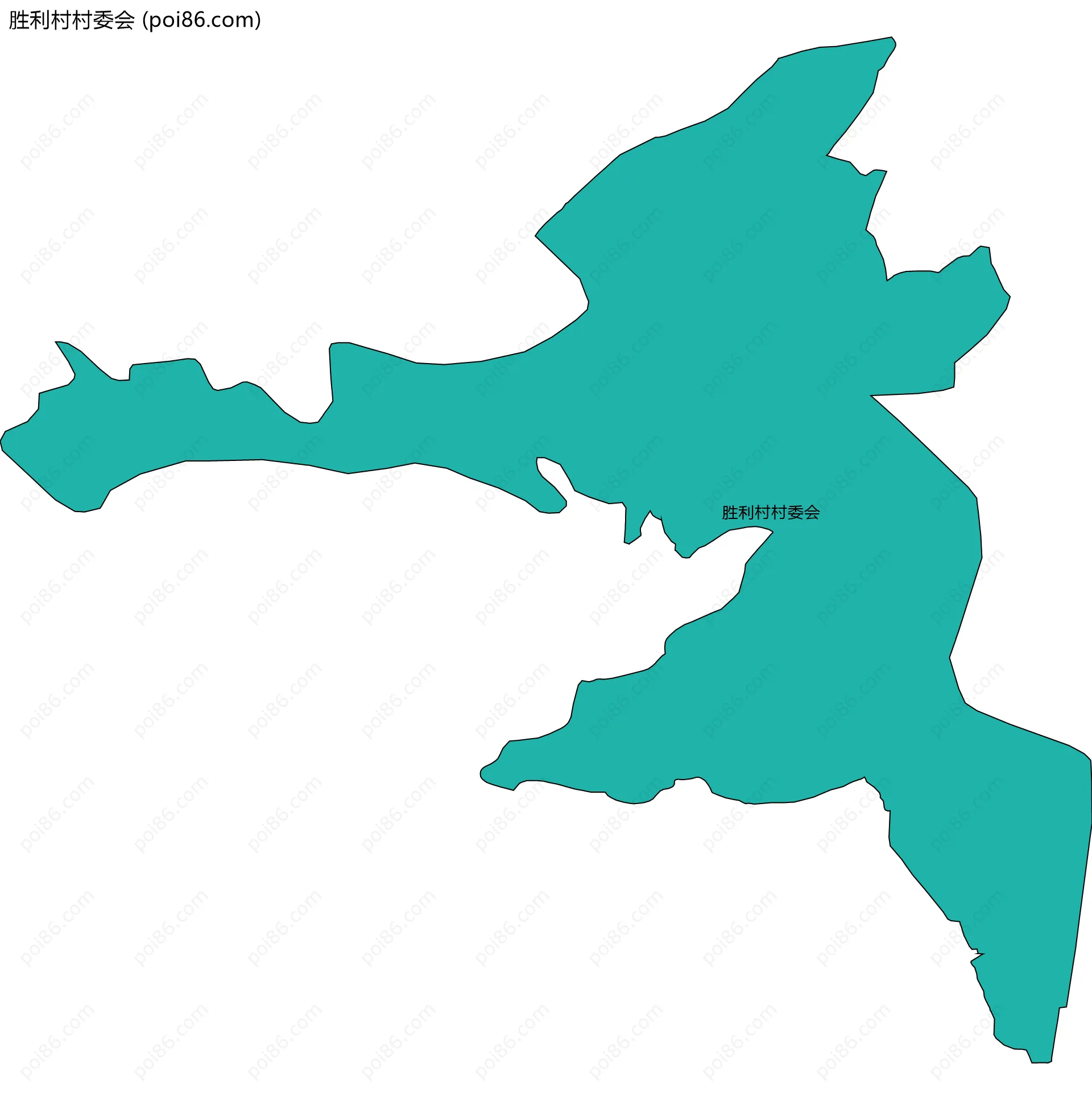 胜利村村委会边界地图