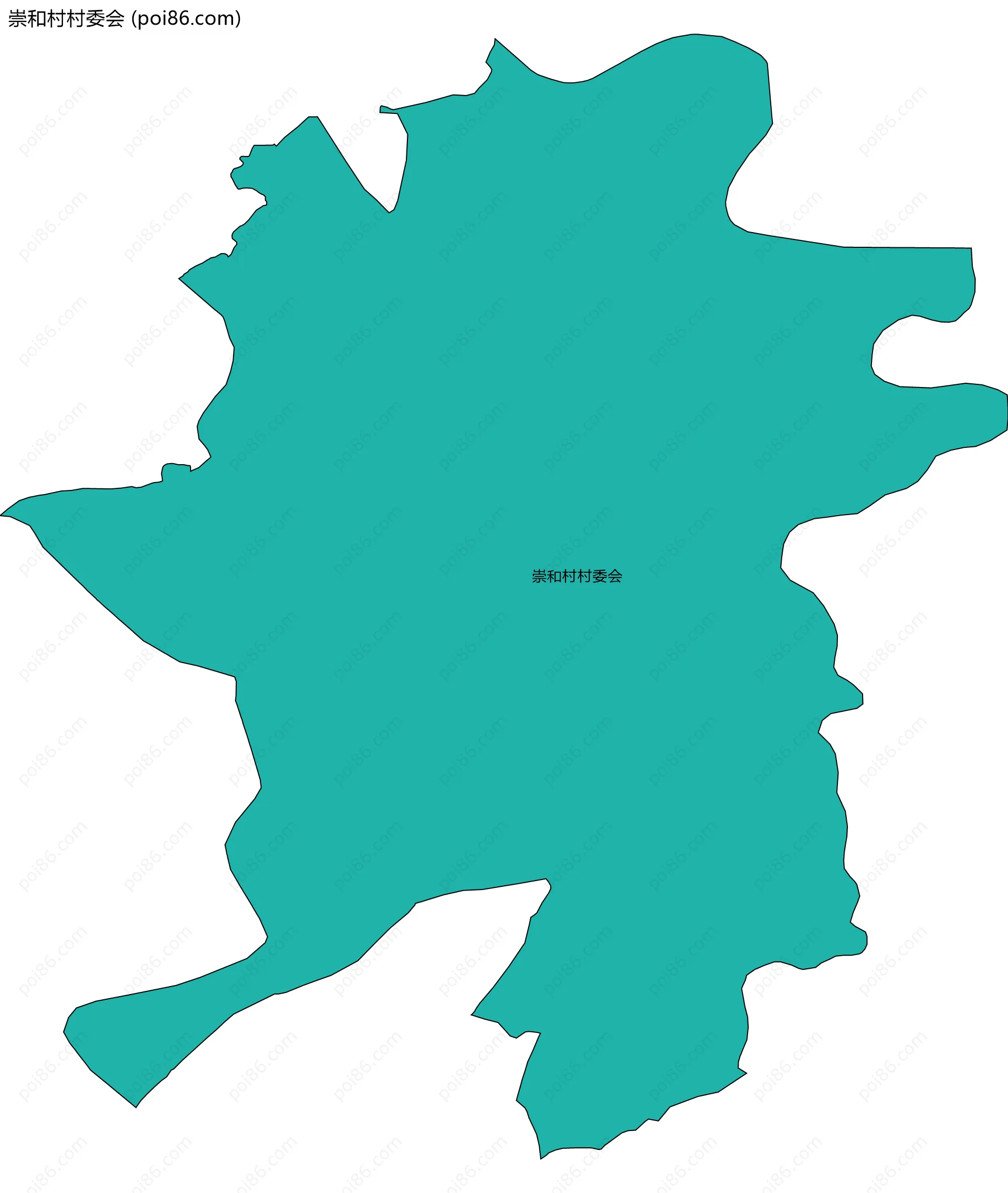 崇和村村委会边界地图