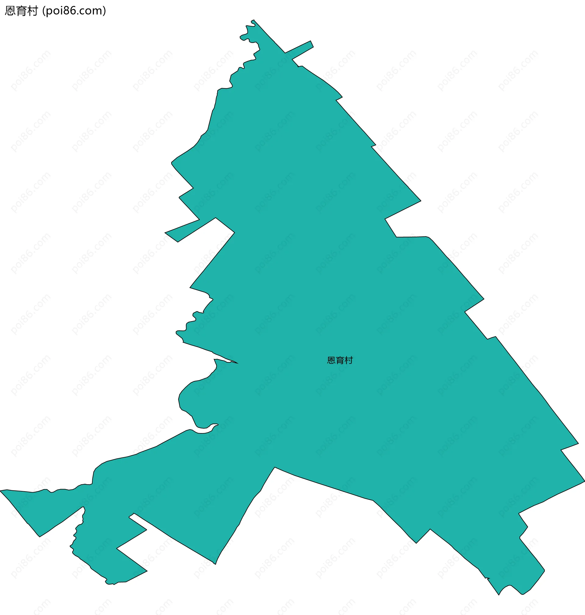 恩育村边界地图