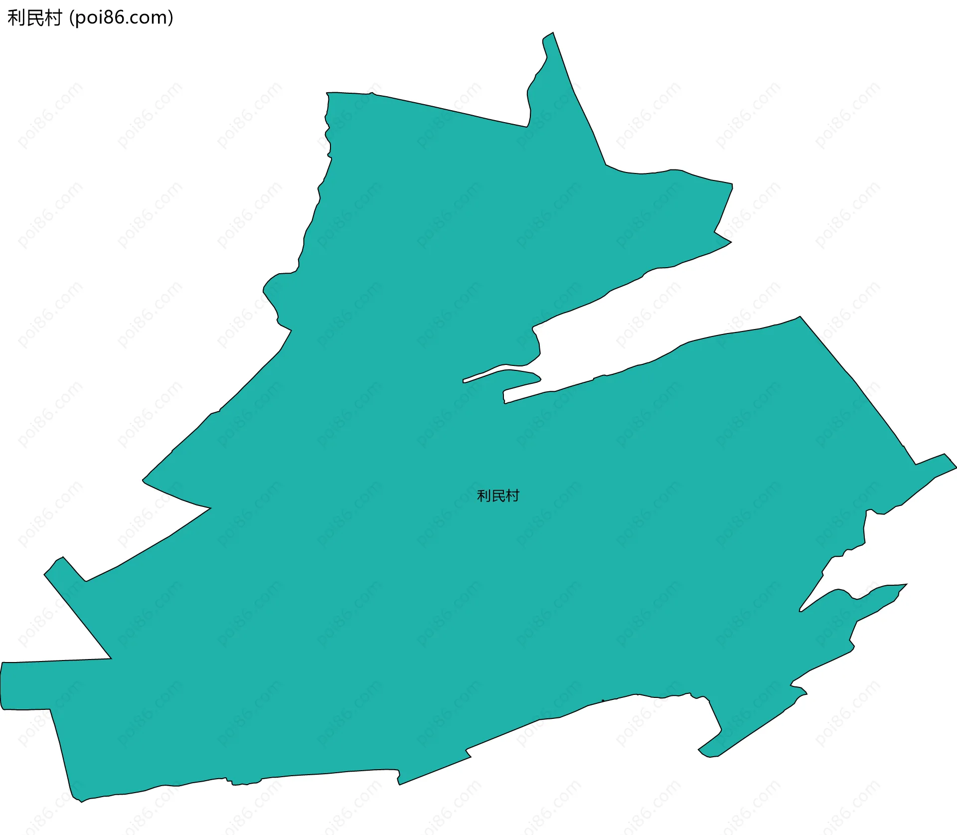 利民村边界地图