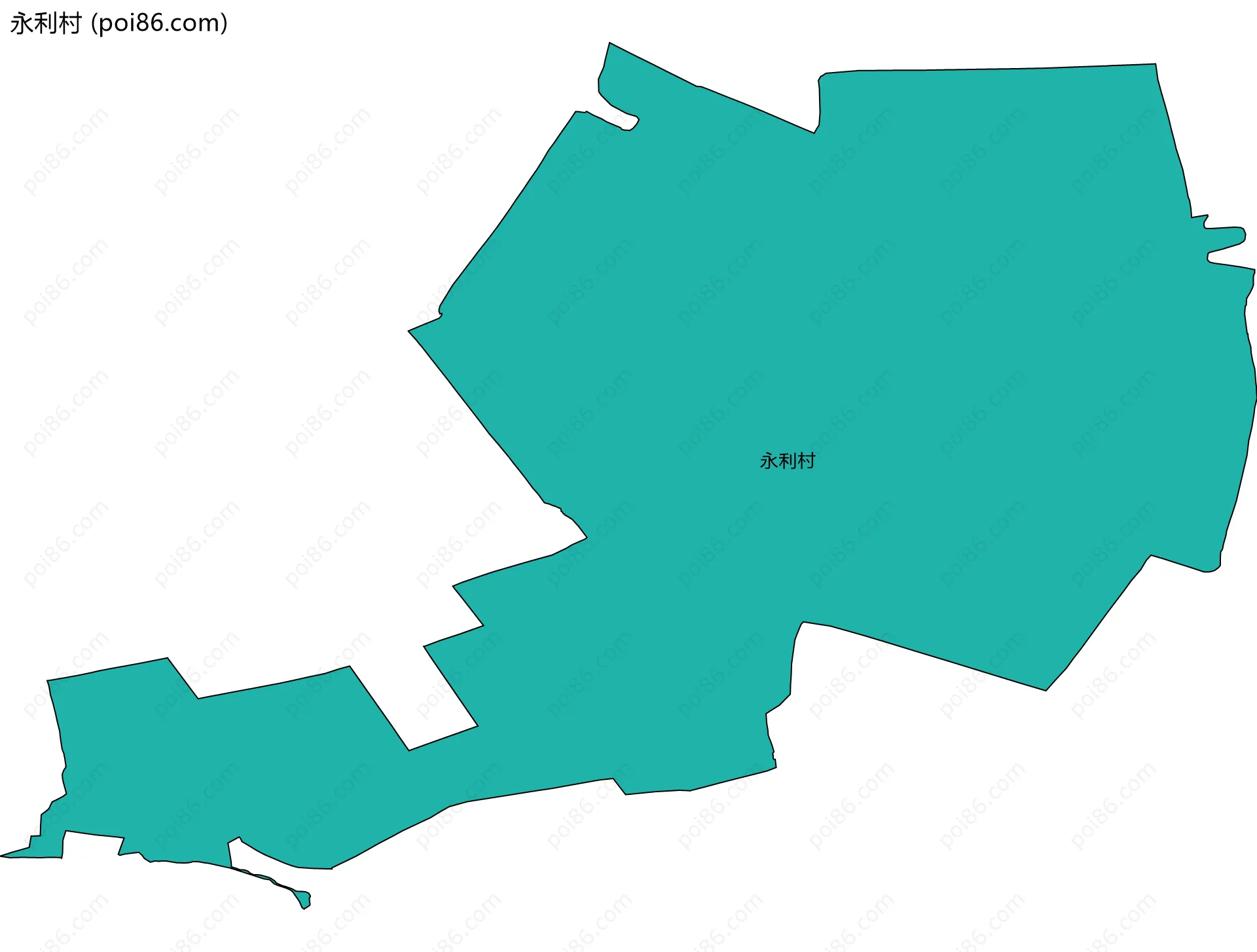 永利村边界地图