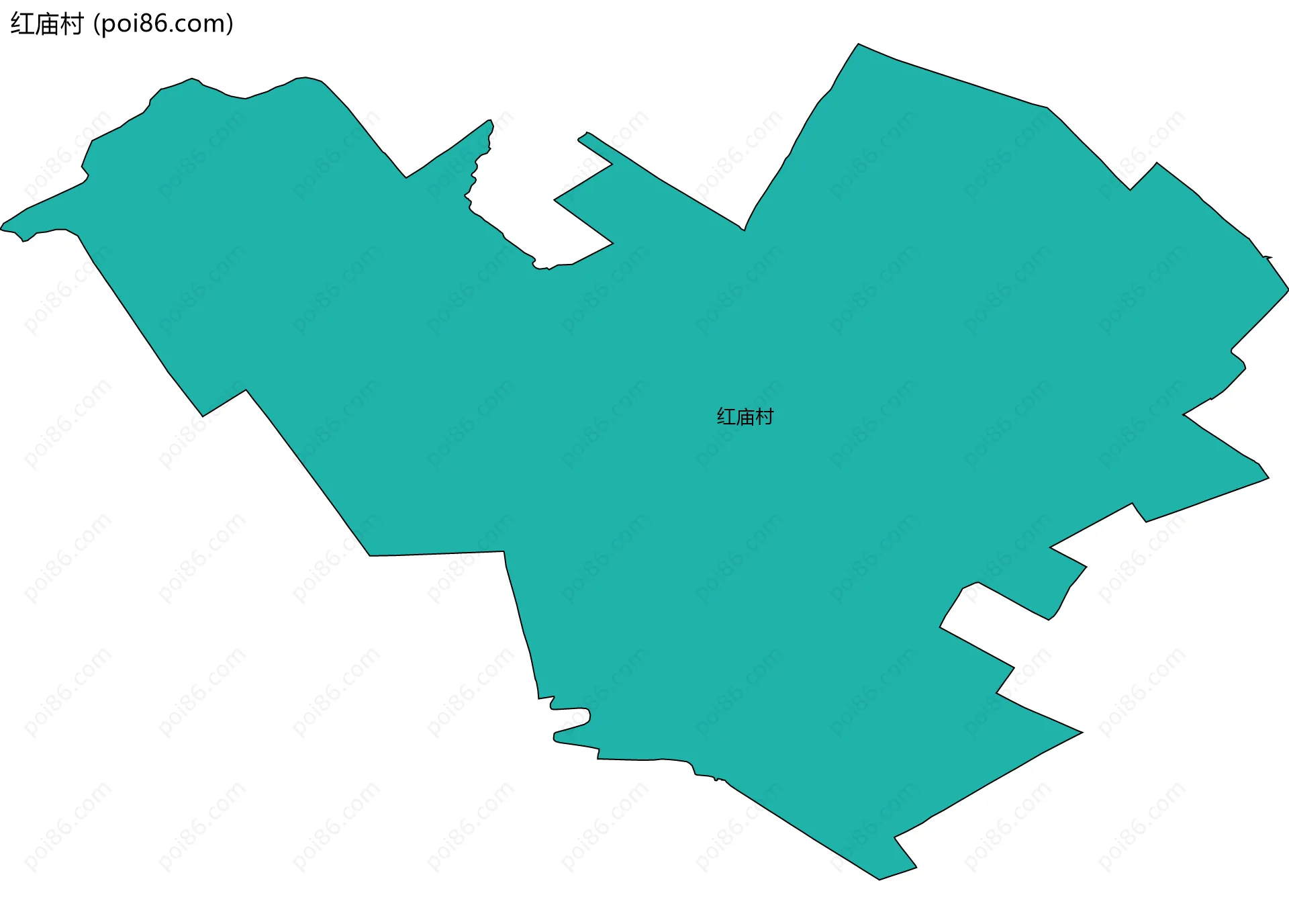 红庙村边界地图