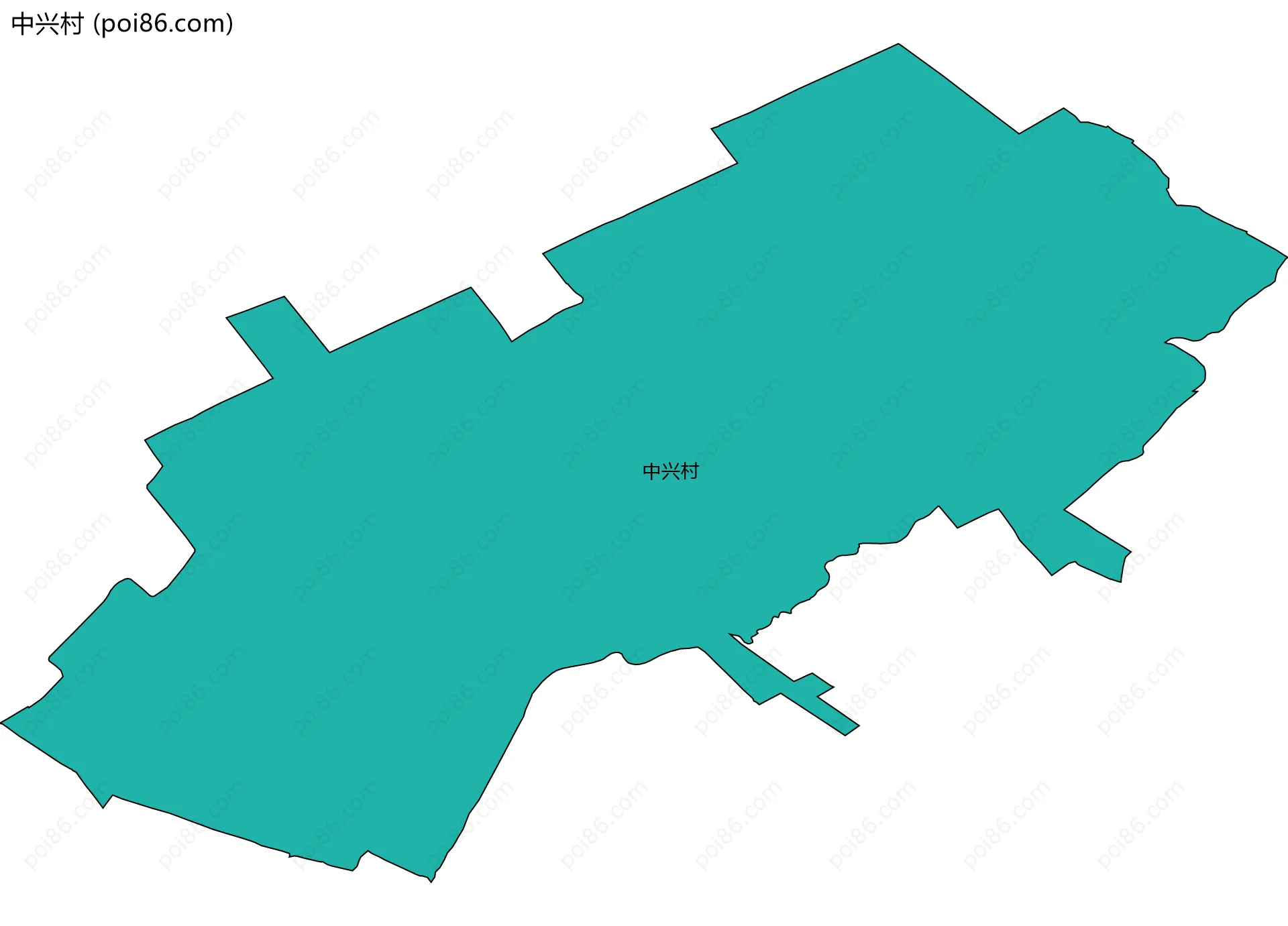 中兴村边界地图
