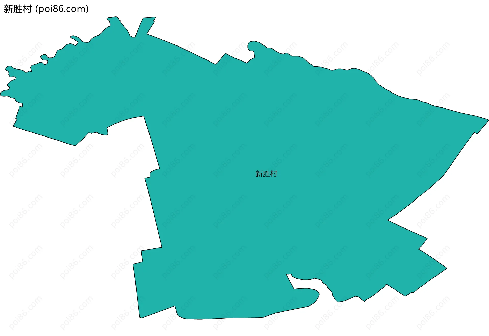 新胜村边界地图