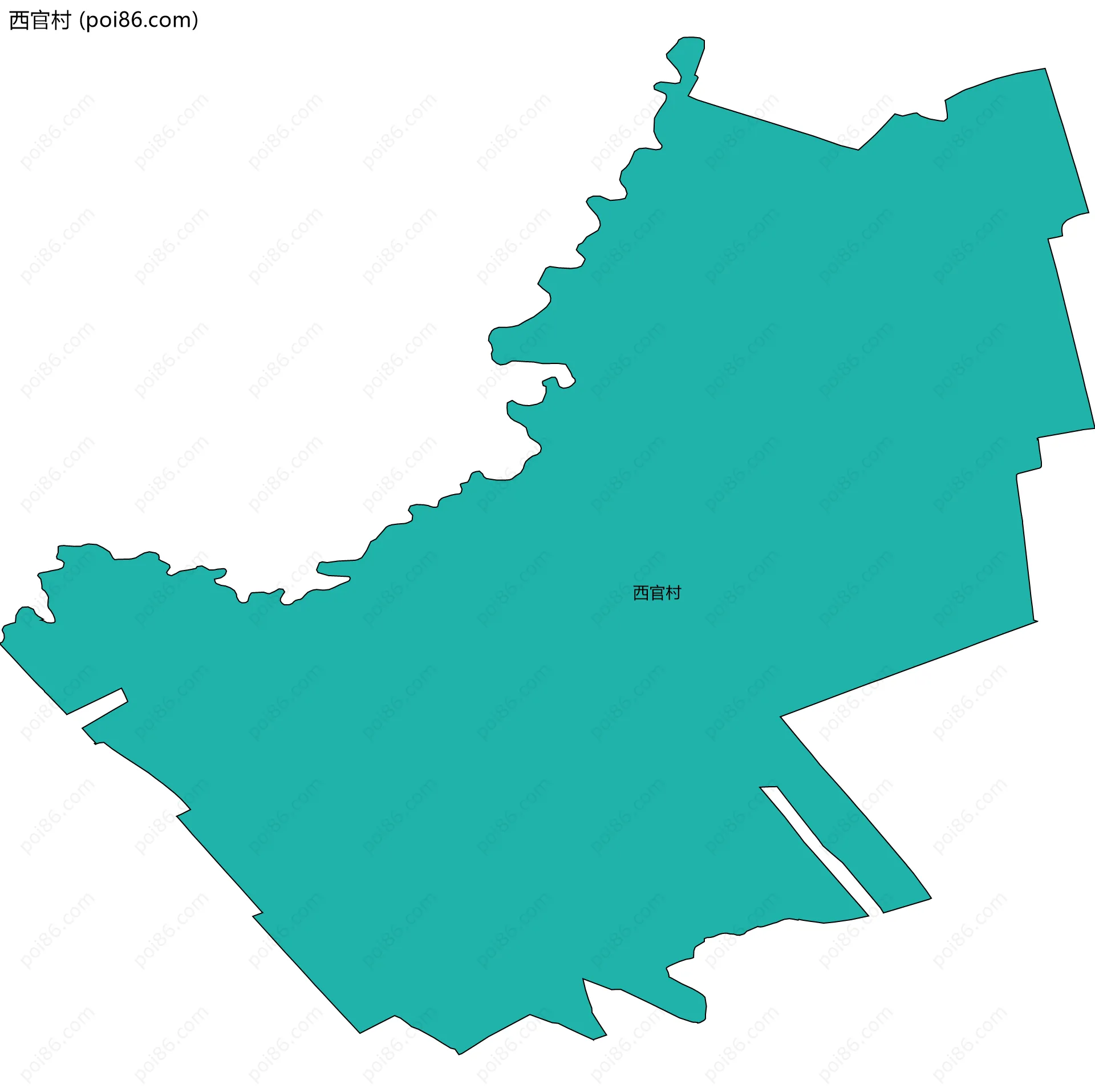 西官村边界地图