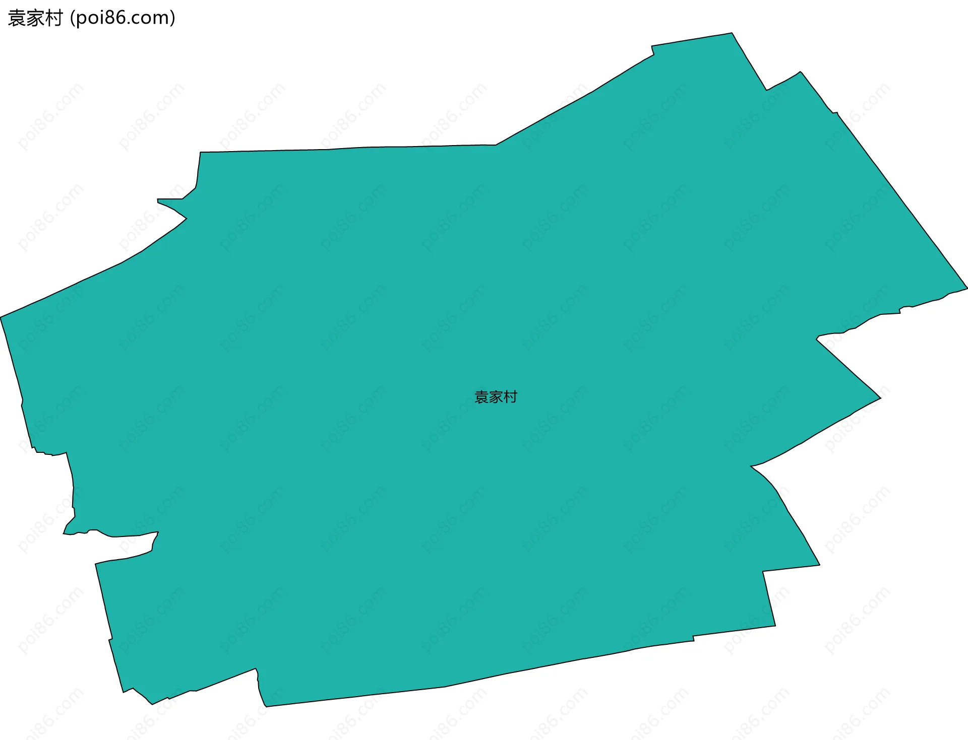 袁家村边界地图