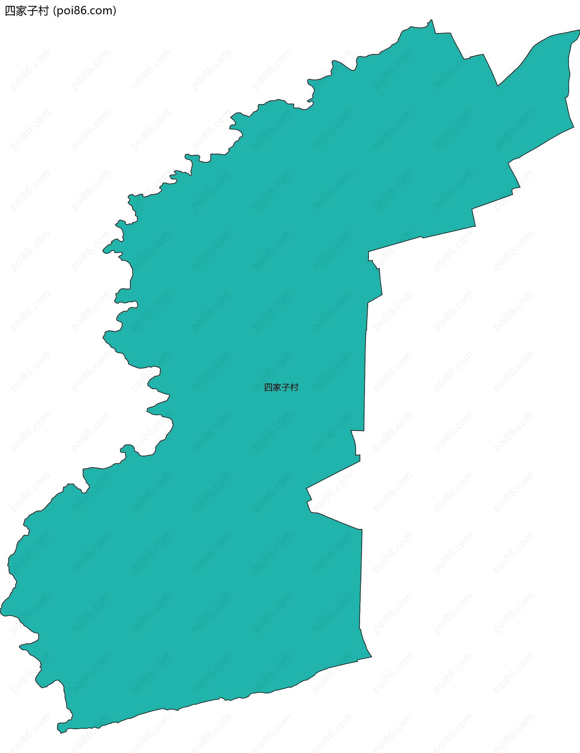 四家子村边界地图