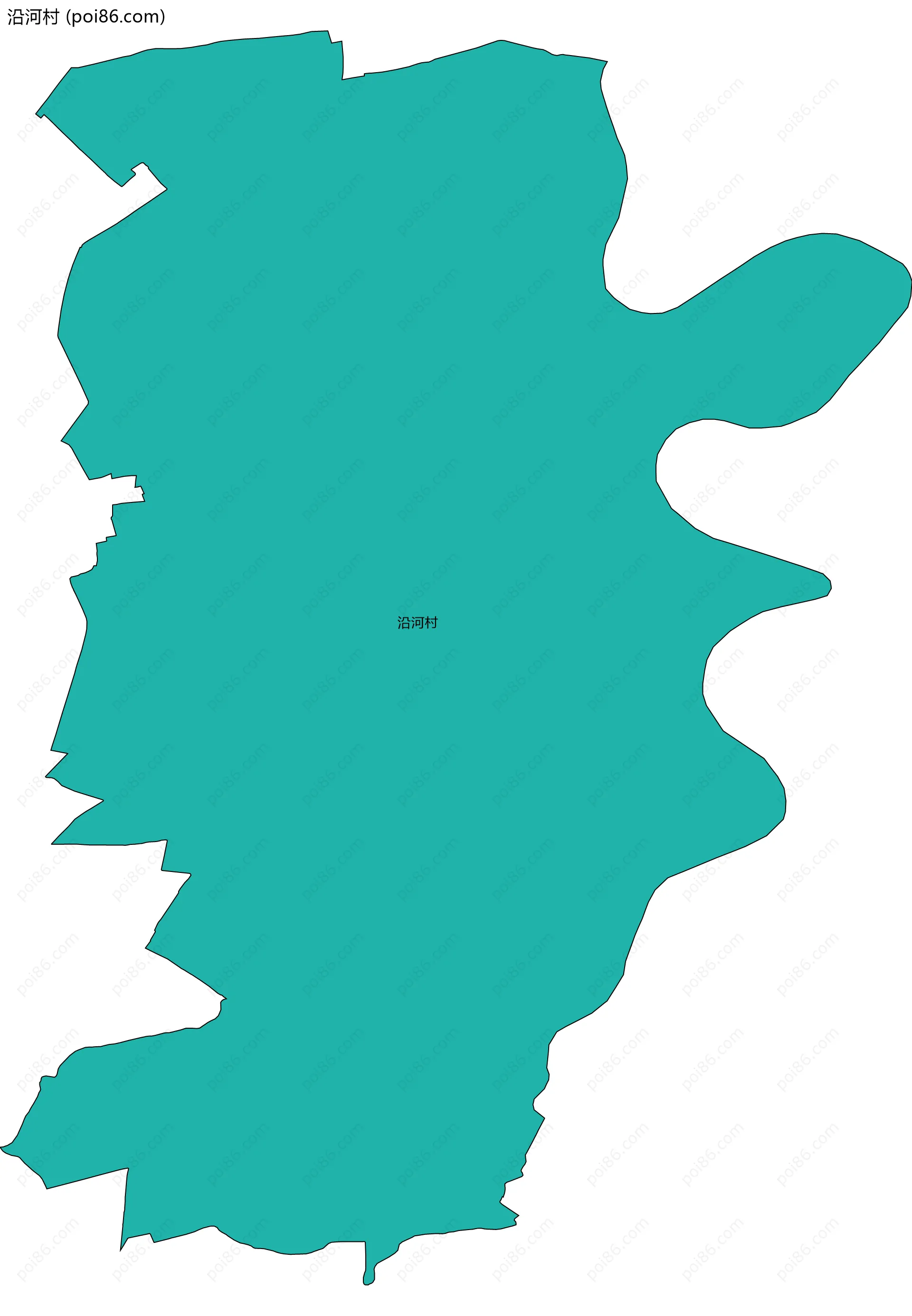 沿河村边界地图