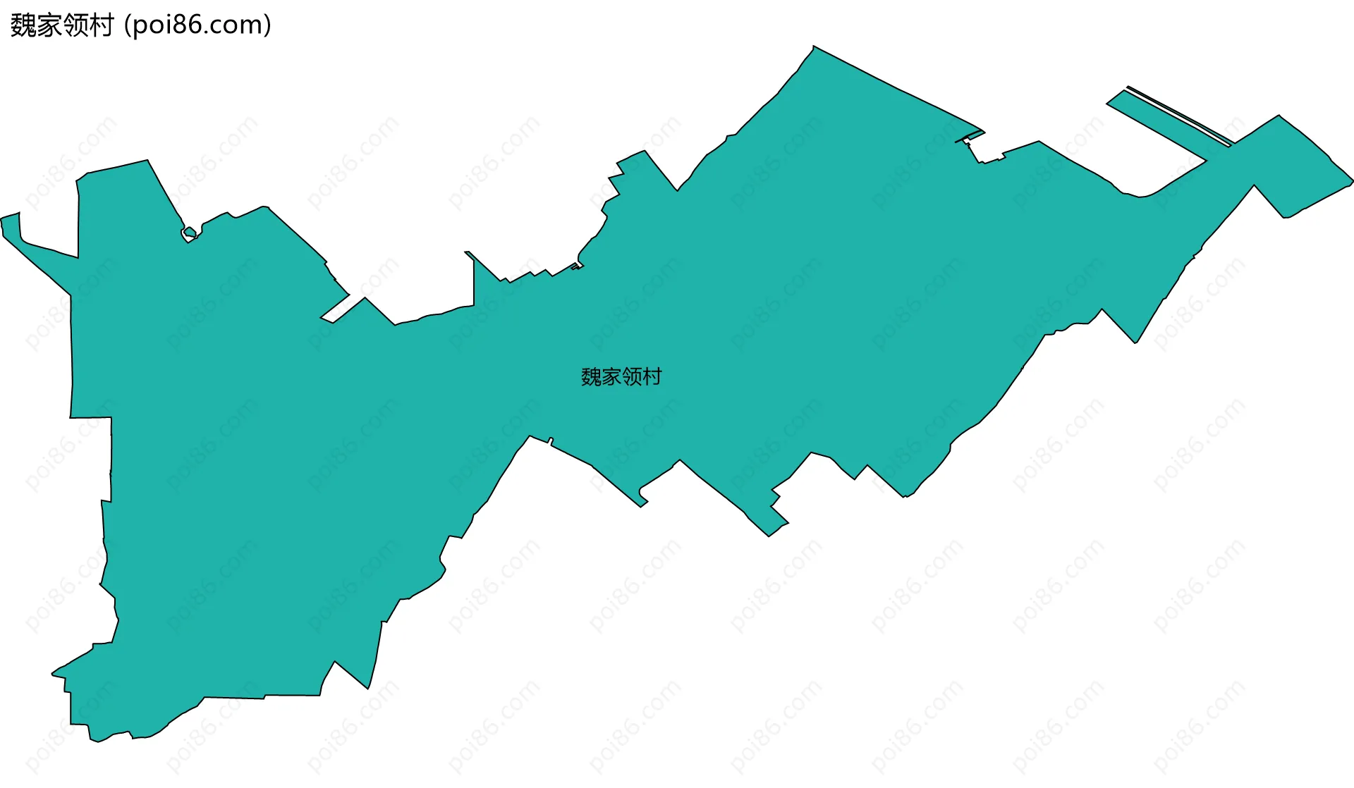 魏家领村边界地图