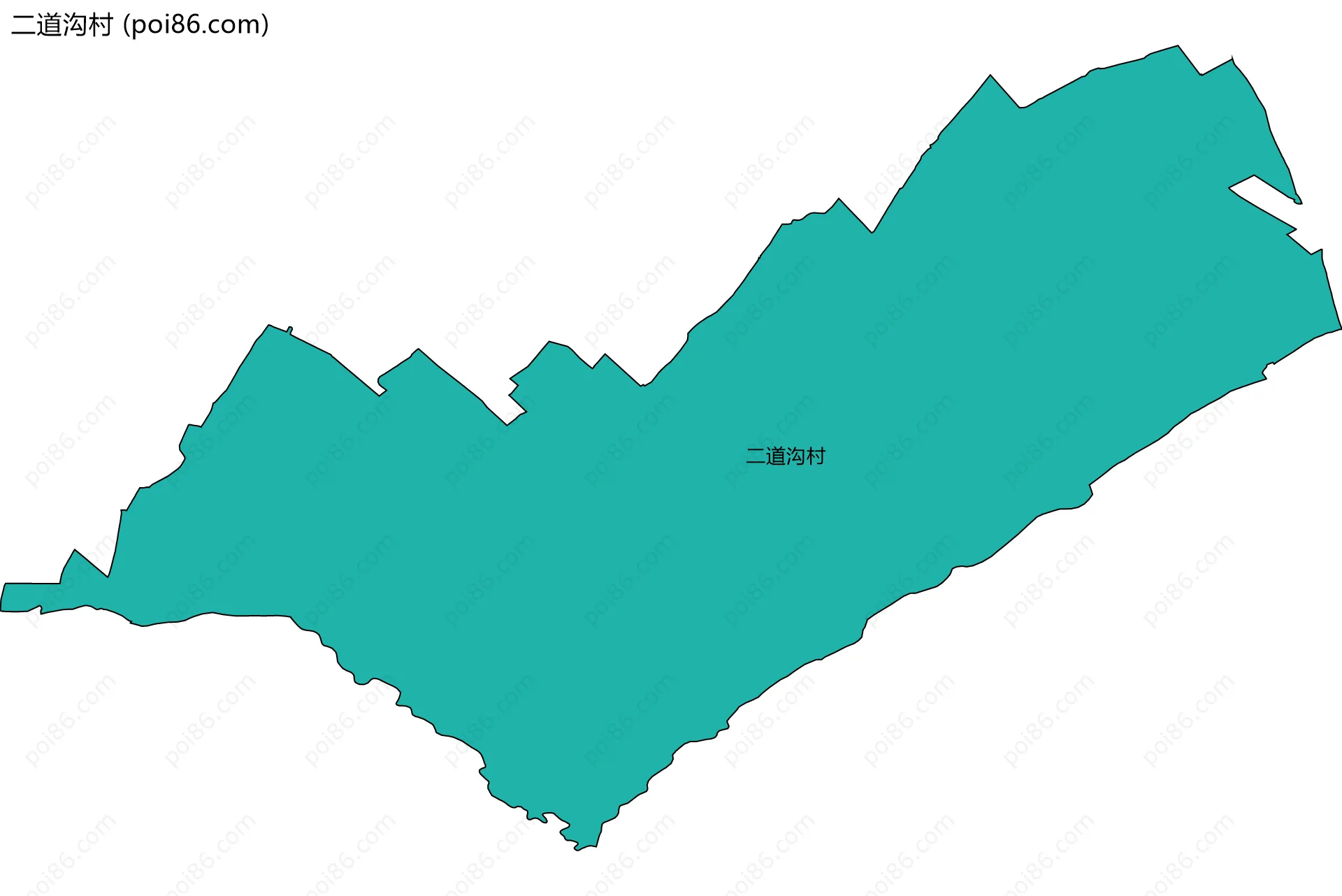 二道沟村边界地图
