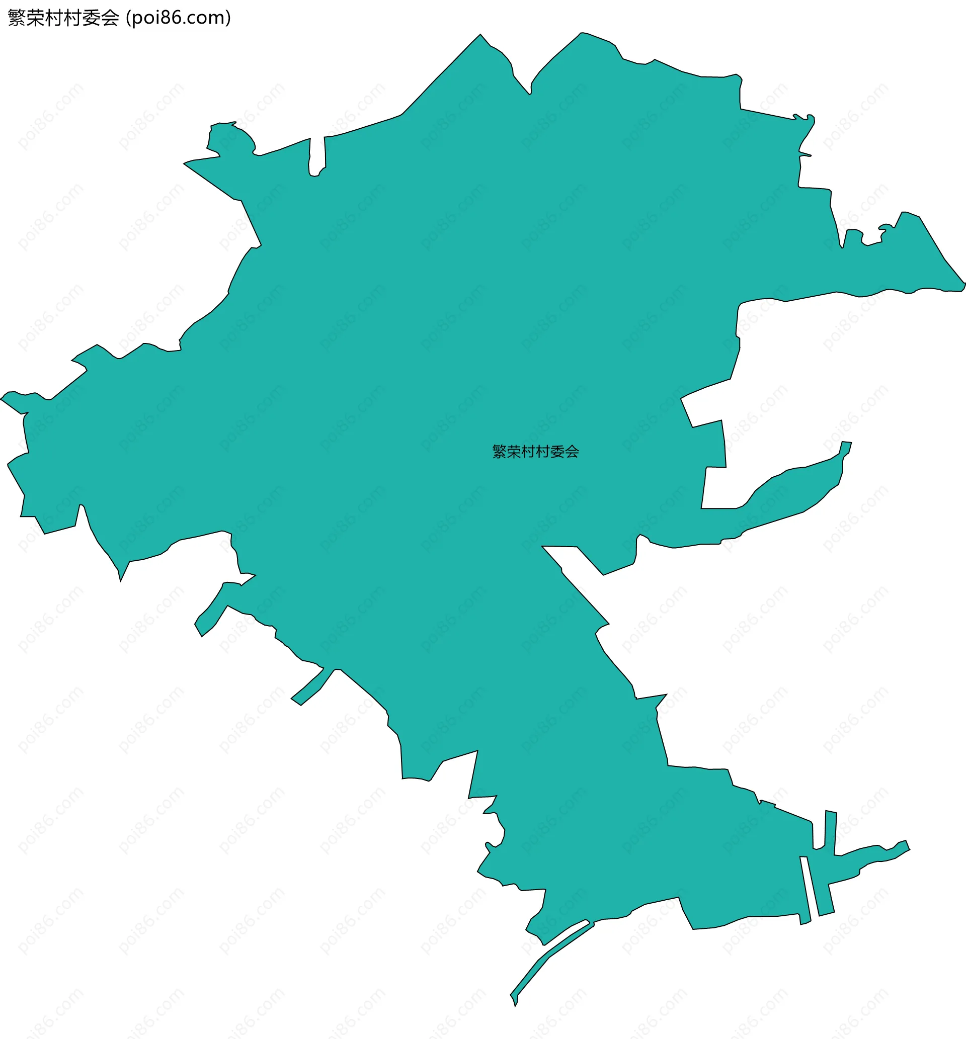 繁荣村村委会边界地图