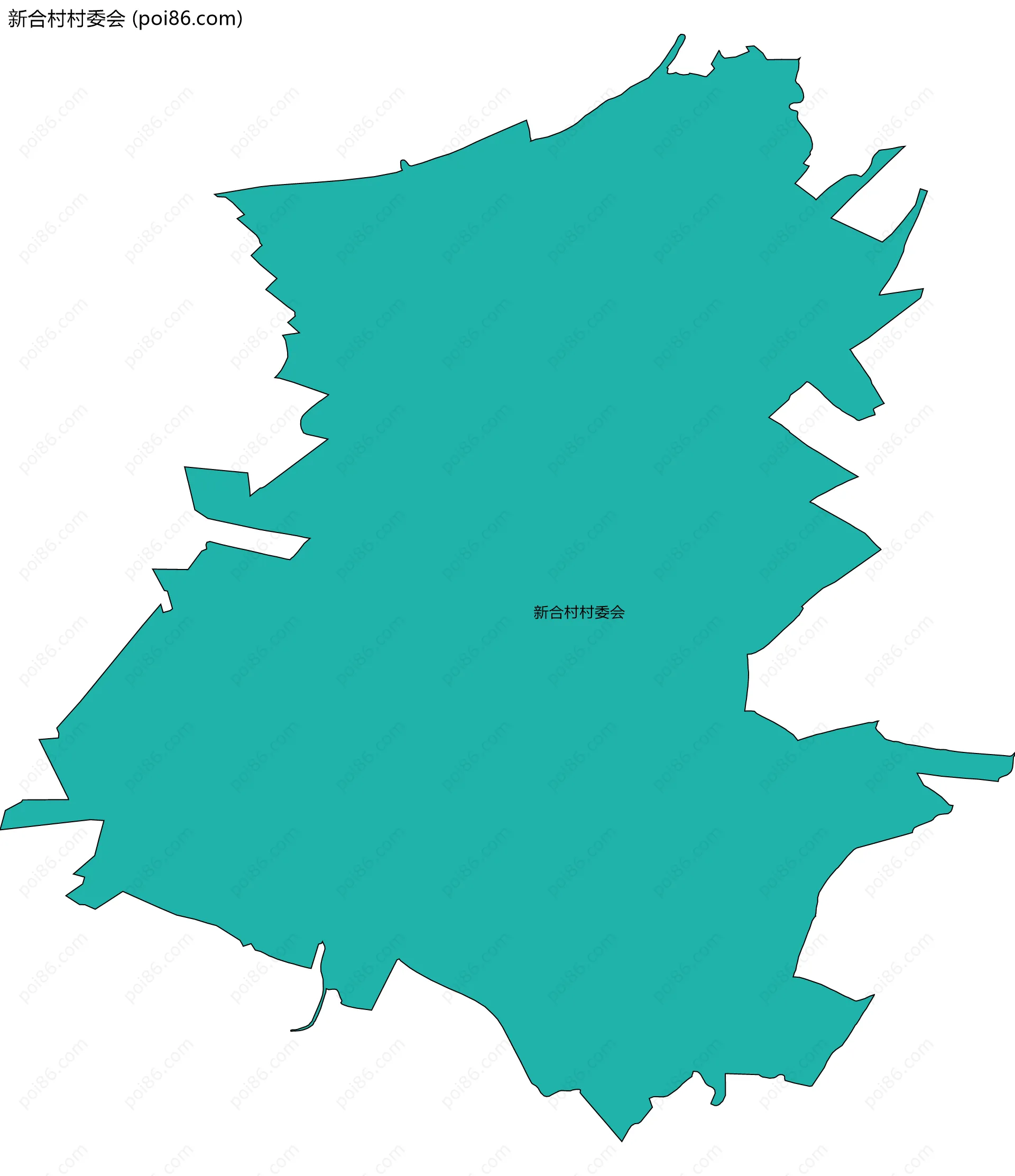 新合村村委会边界地图
