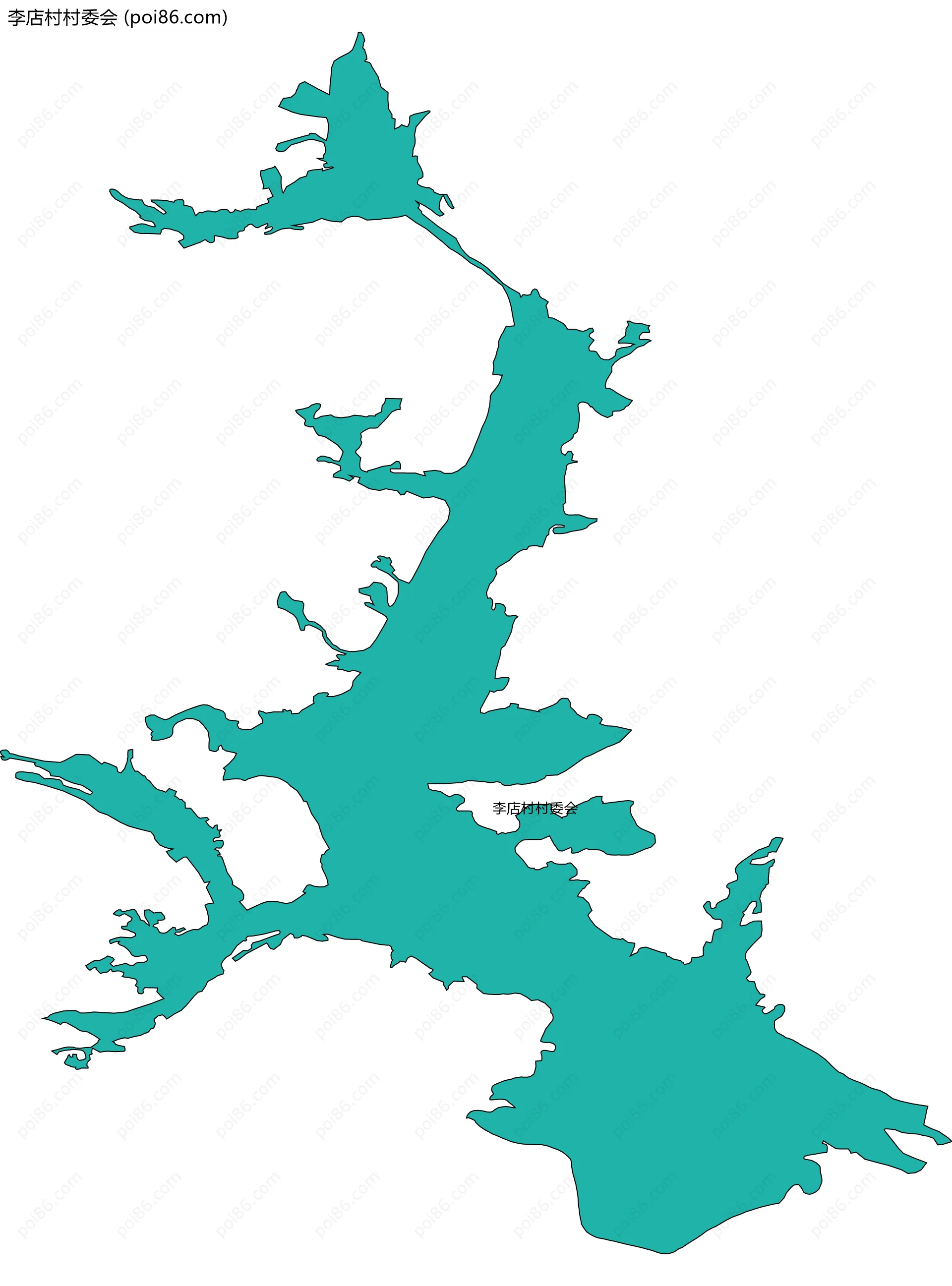 李店村村委会边界地图