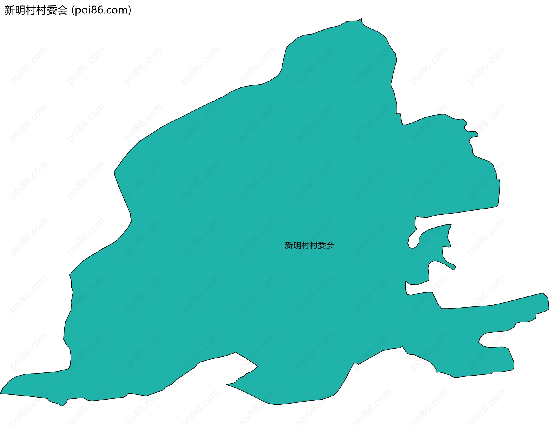 新明村村委会边界地图