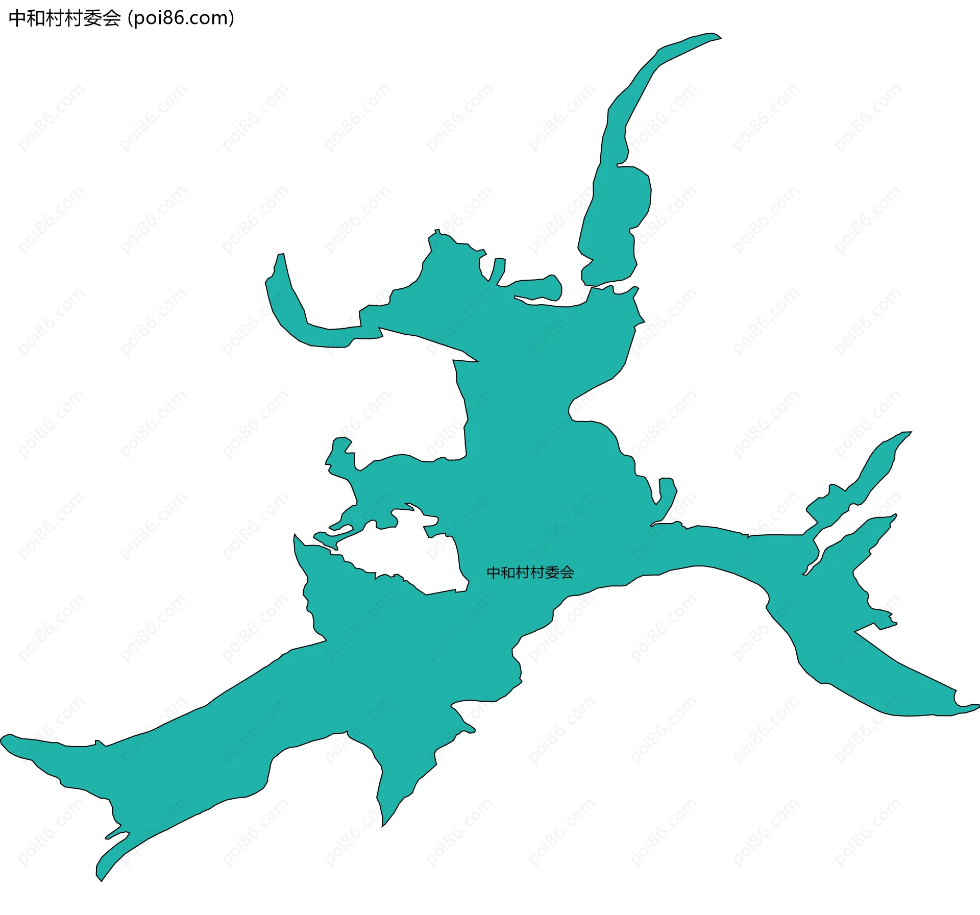 中和村村委会边界地图