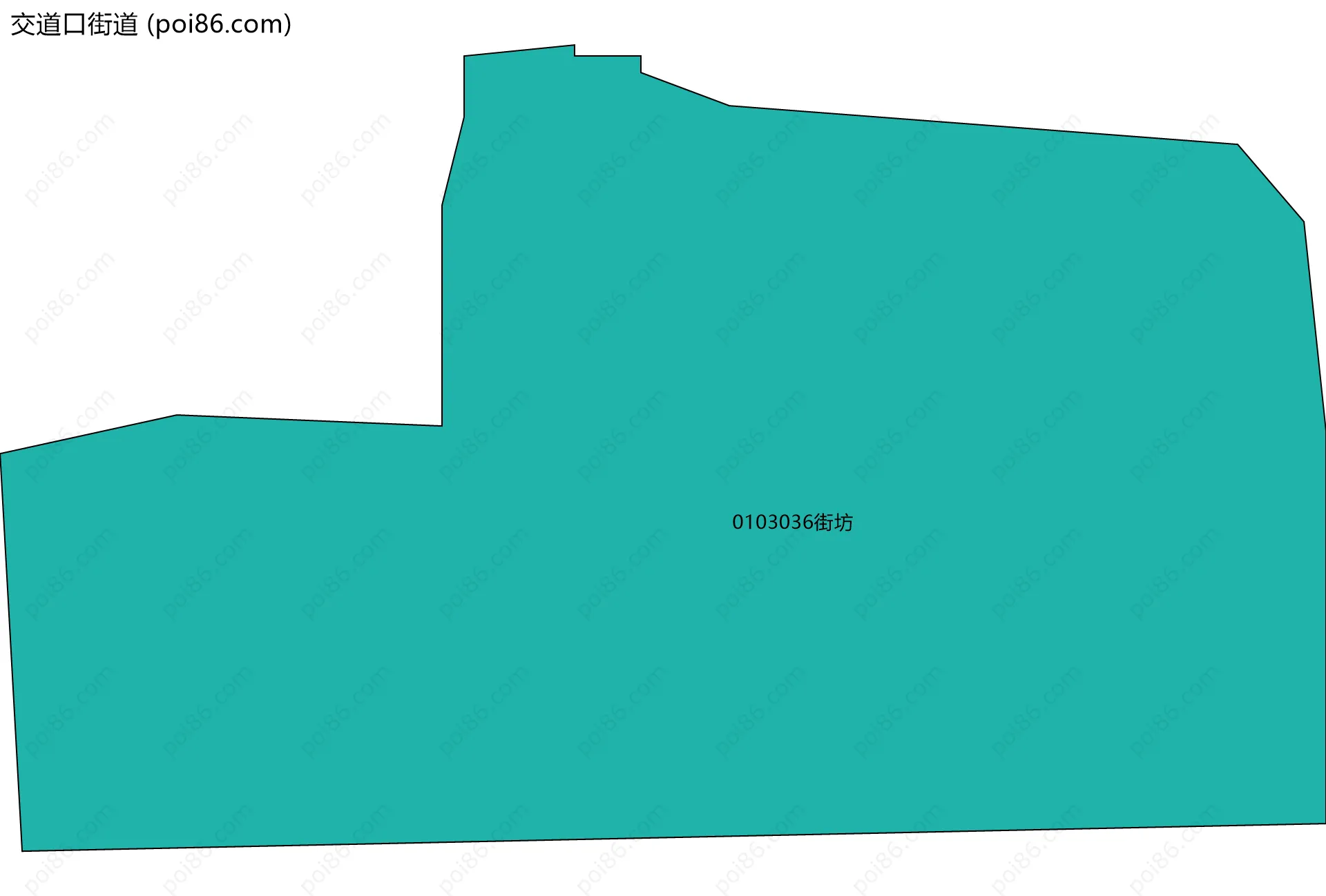 交道口街道边界地图(五级行政区划)