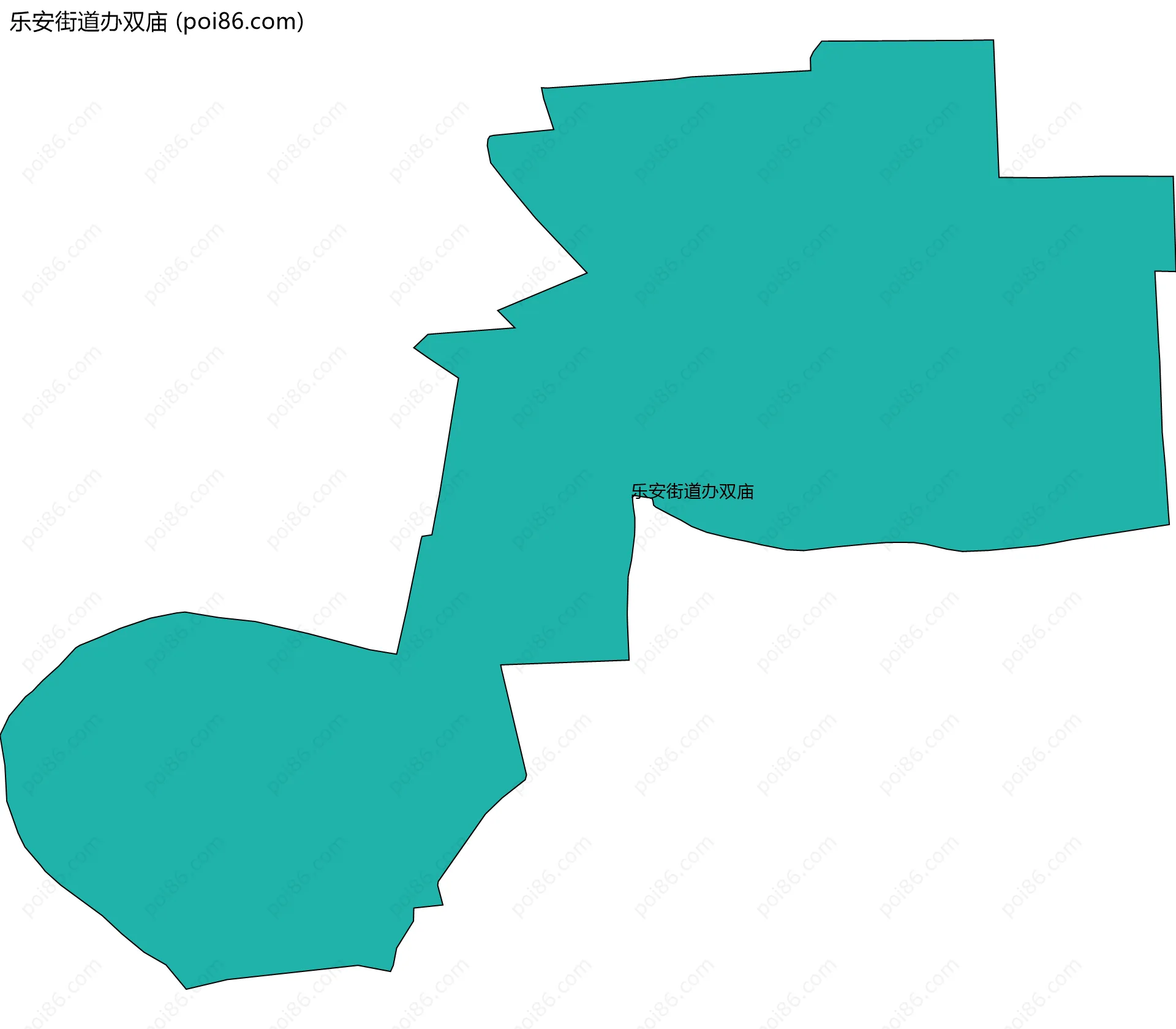 乐安街道办双庙边界地图