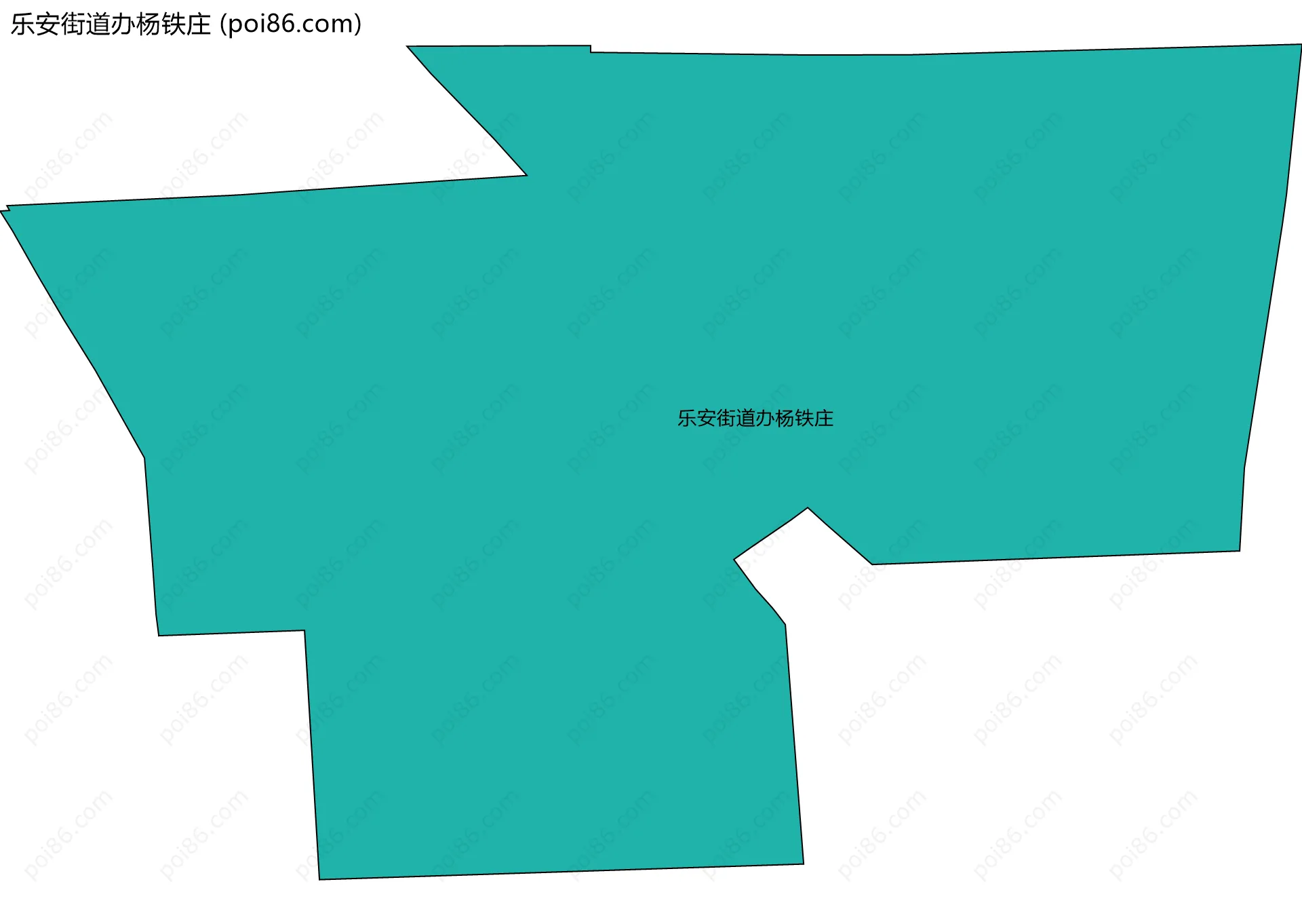 乐安街道办杨铁庄边界地图