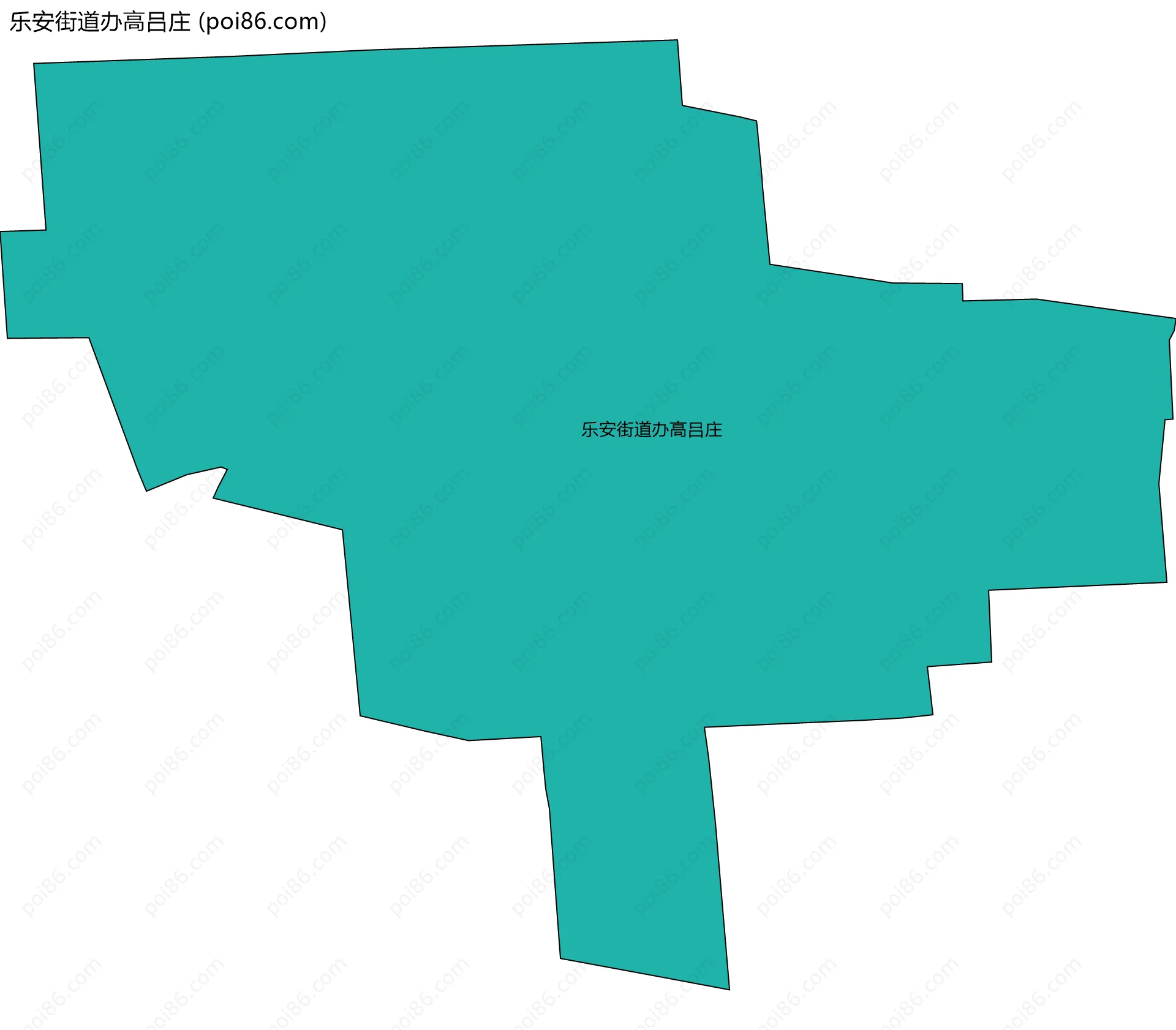 乐安街道办高吕庄边界地图