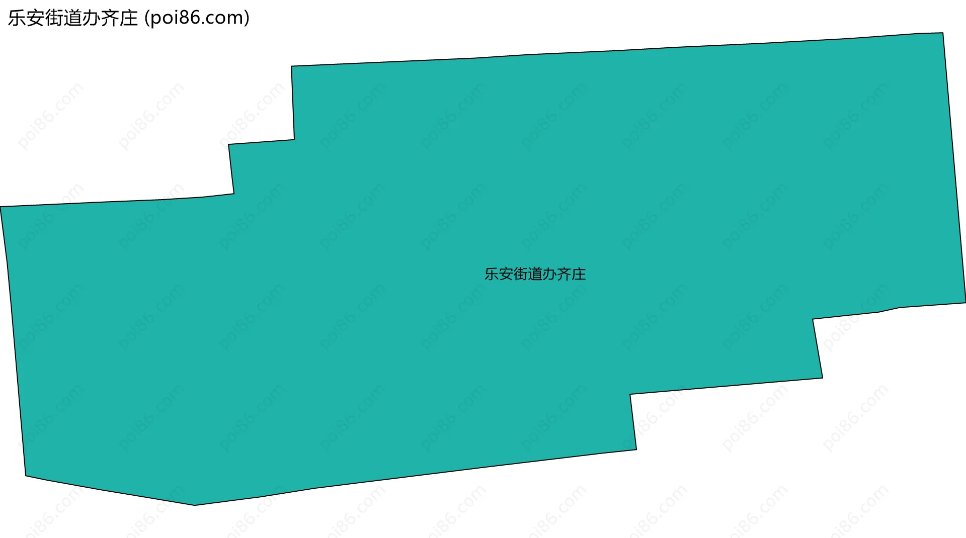 乐安街道办齐庄边界地图